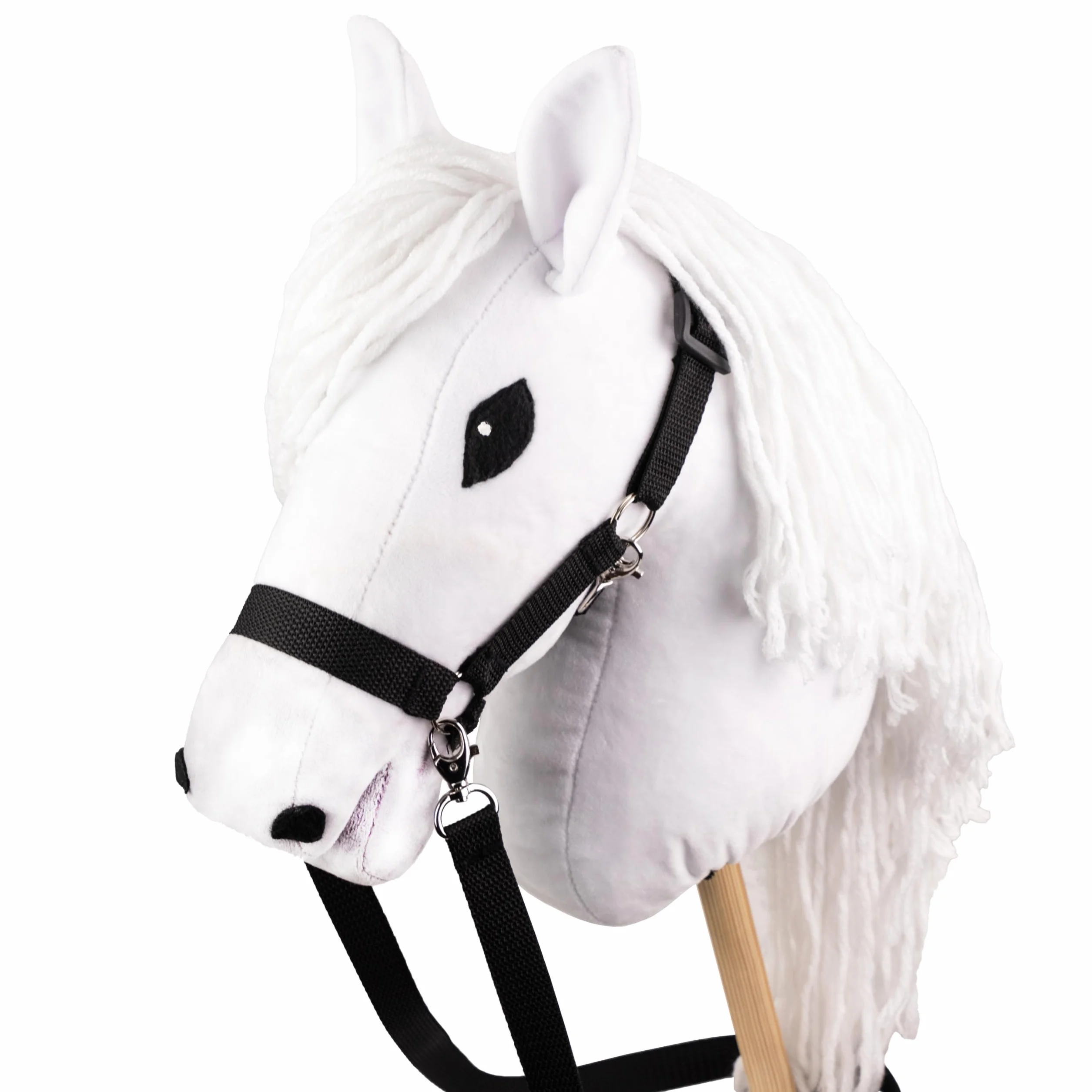 SKIPPI Hobby Horse Blanco, Gran Caballo A3, Caballo de Palo con Halter y Riendas en el Set, Lipizzano, Hobby Horsing, Regalo para una Niña, para un Niño
