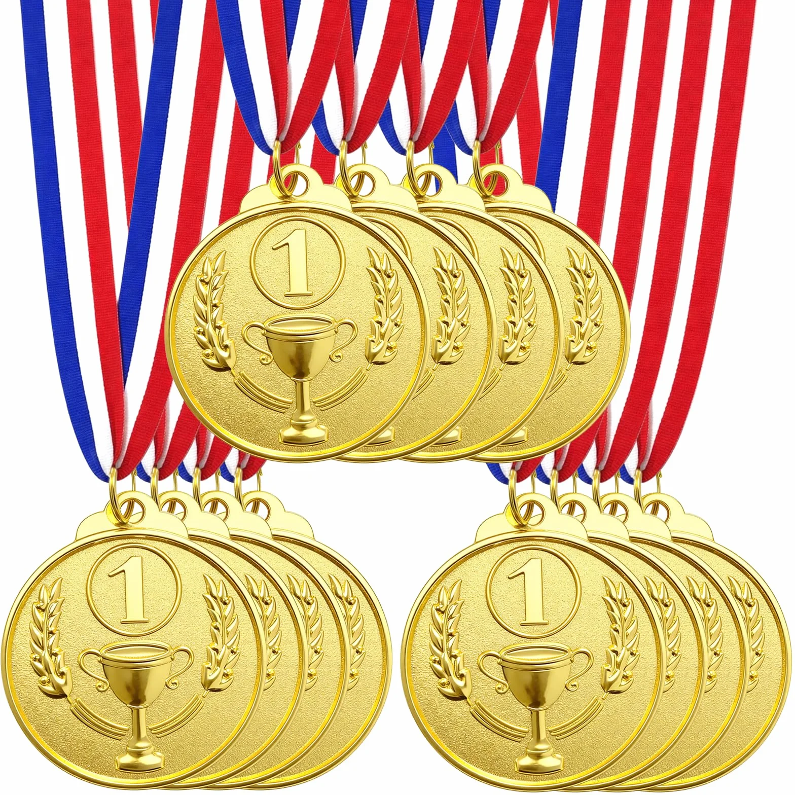 Medallas de Metal 12 Piezas para Eventos Deportivos y Concursos