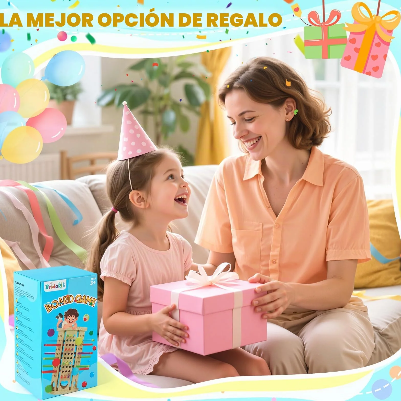 Juego Montessori, Juegos de Mesa 3, 4, 5, 6 años, Juegos Educativos Matematicas con 42 Palitos de Colores y un Dado, Juguete Familiar para Viajar al Aire Libre con Niños