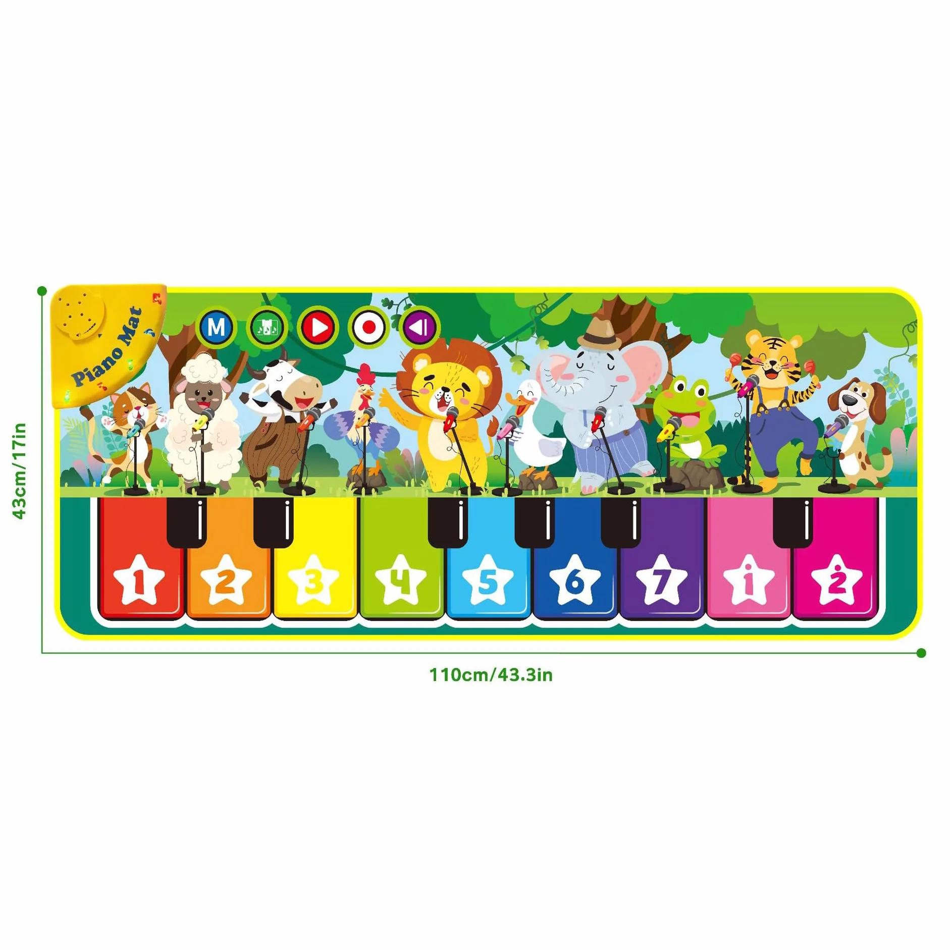 Piano Alfombra Musical para Bebés | Juguete Educativo Infantil con Sonidos y Melodías | Alfombra Musical Sensorial para Desarrollo Temprano | Ideal para Bebés y Niños Pequeños