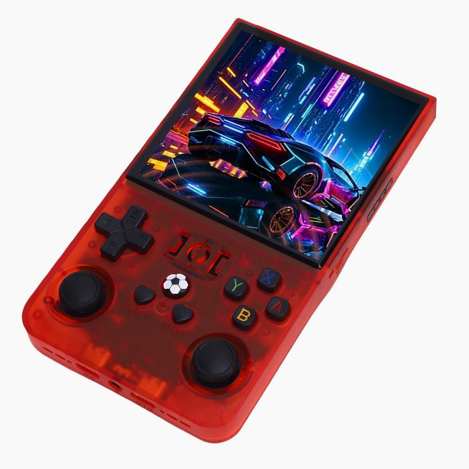 Generic Consola de Juegos Retro Portátil Rendimiento Potente con Batería de 4000 MAh Rojo para Viajeros Consola de Videojuegos Portátil Pantalla de 4 Pulgadas 720x720 (128G)
