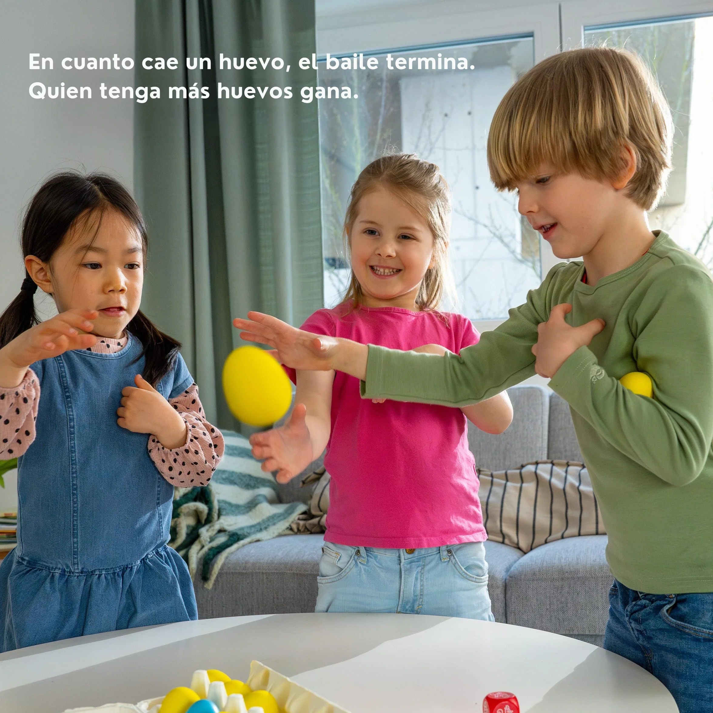 HABA 2012206004 - Danza del Huevo, Juego Infantil de Mesa Party. Más 5 años