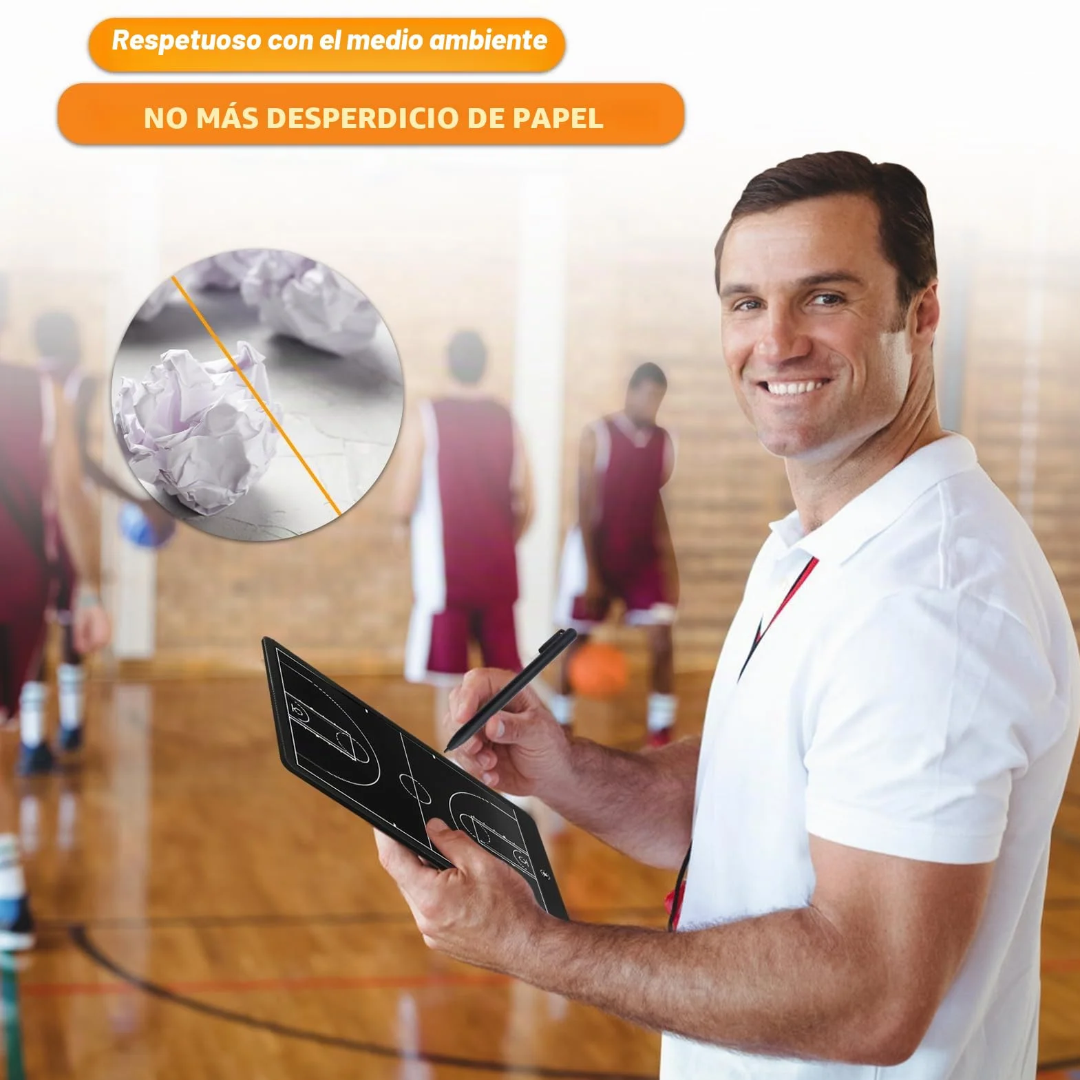 Pizarra Táctica Electrónica LCD para Baloncesto, Fútbol y Béisbol