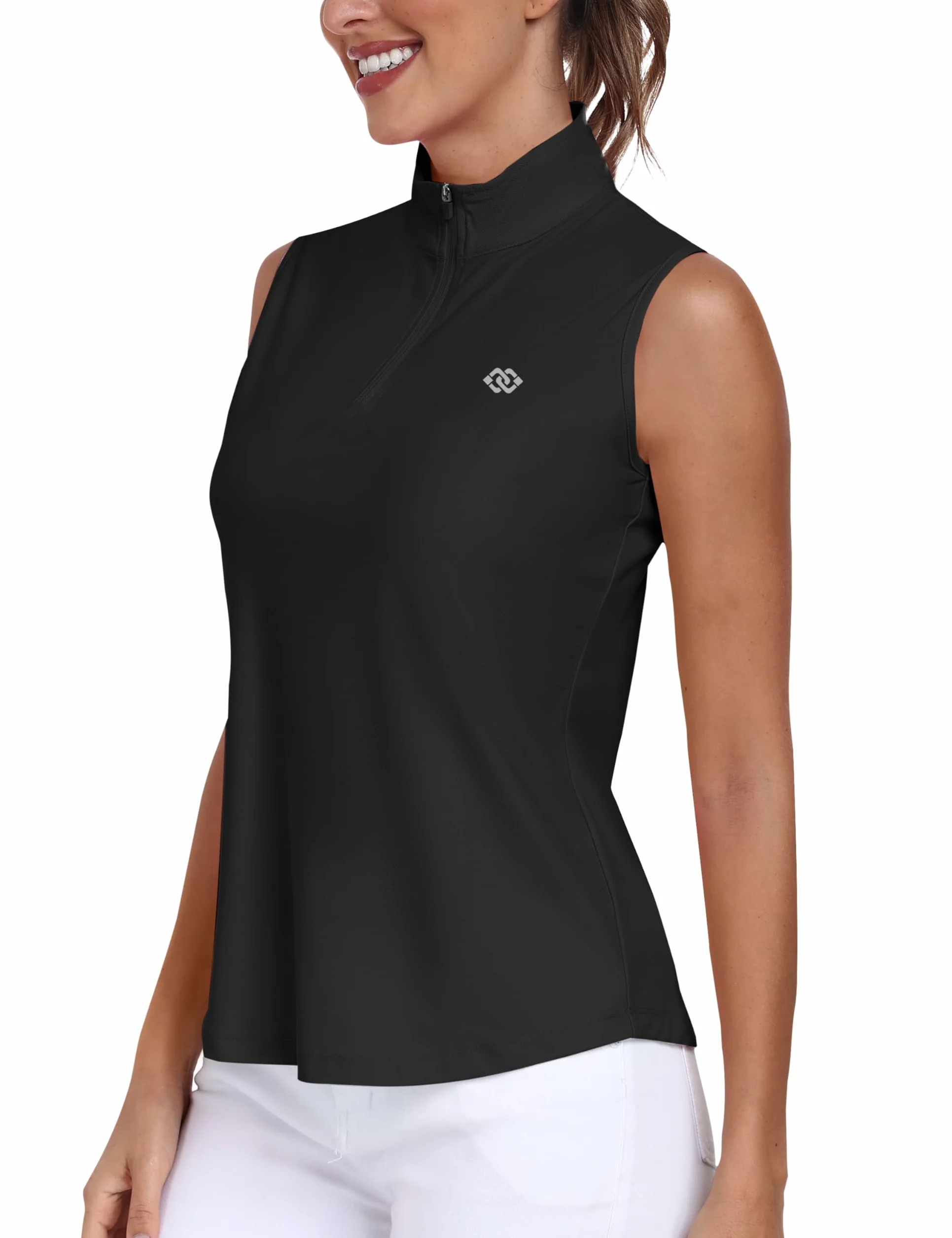 MoFiz Polo sin Manga Deportes Top Transpirable Yoga Tenis Golf