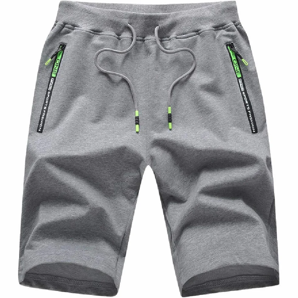 JustSun Pantalones Cortos Hombre Deporte Shorts Running Cremallera