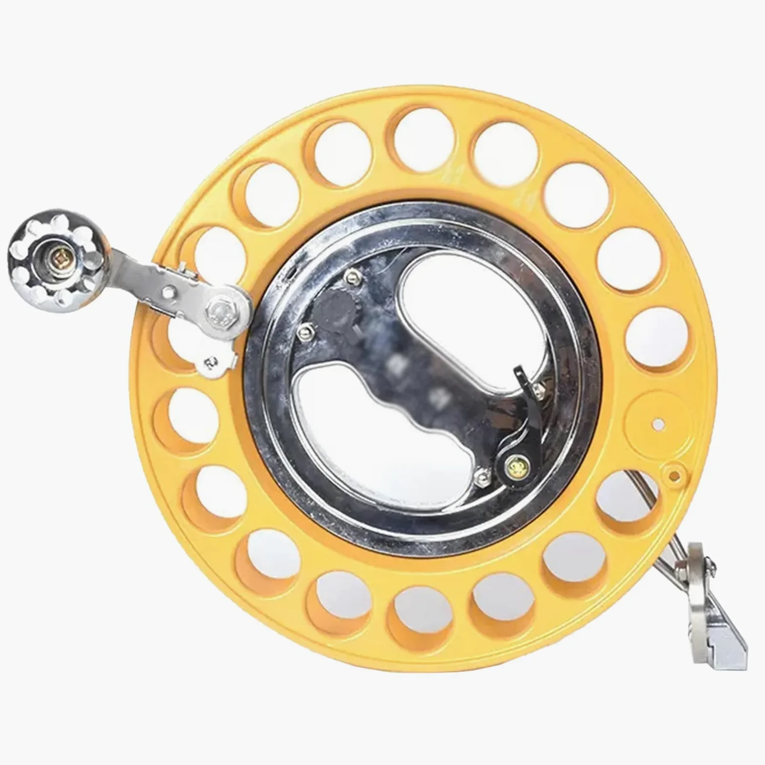 Carrete de cometa, carrete de cometa, mango de rueda de agarre de carrete, guía de cuerda universal, diseño antirretroceso, diseño de bloqueo de seguridad, aplicable a niños y adultos