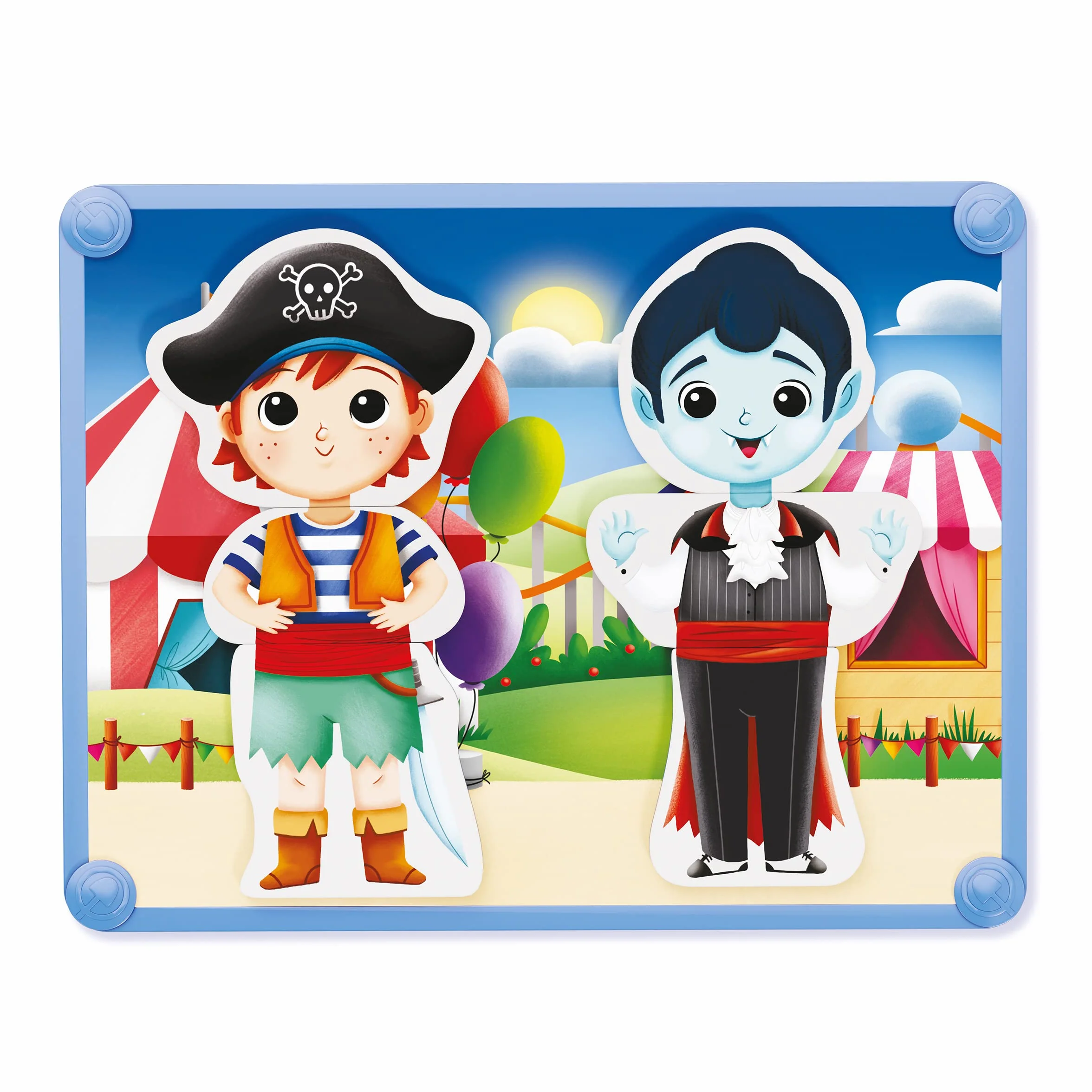 Quercetti - 4421 Magnetic Dress Up - Carnaval, Juguetes magnéticos