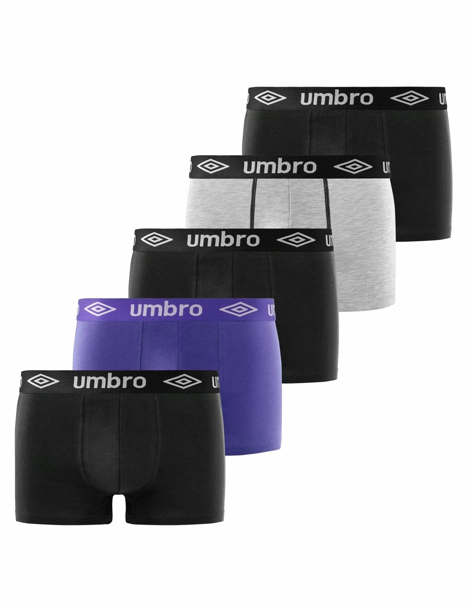 Umbro Boxer Hombre 100% Algodón Ropa Interior Sostenible Natural Lote 5