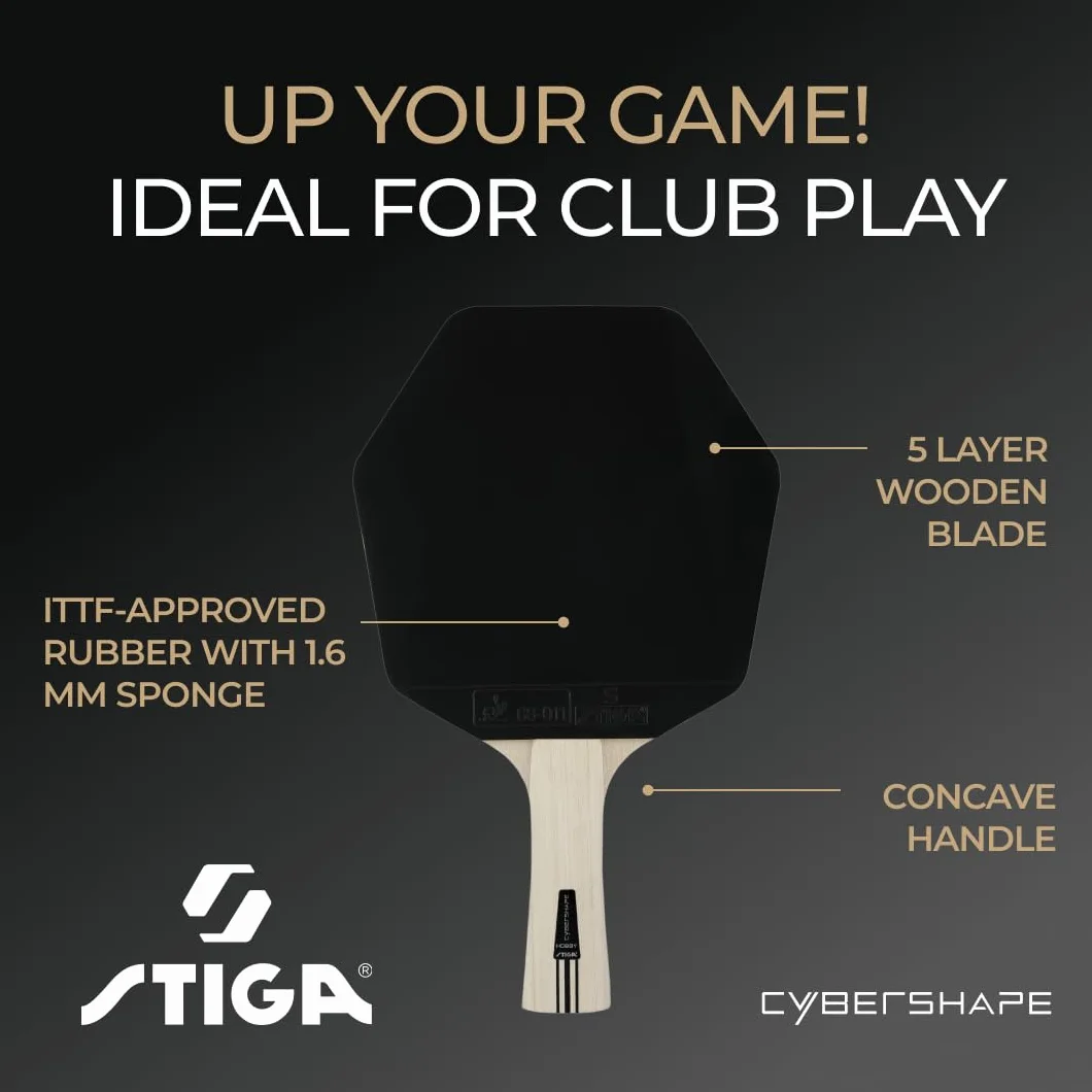 STIGA Cybershape Hobby Raqueta de Tenis de Mesa para Todos los Niveles