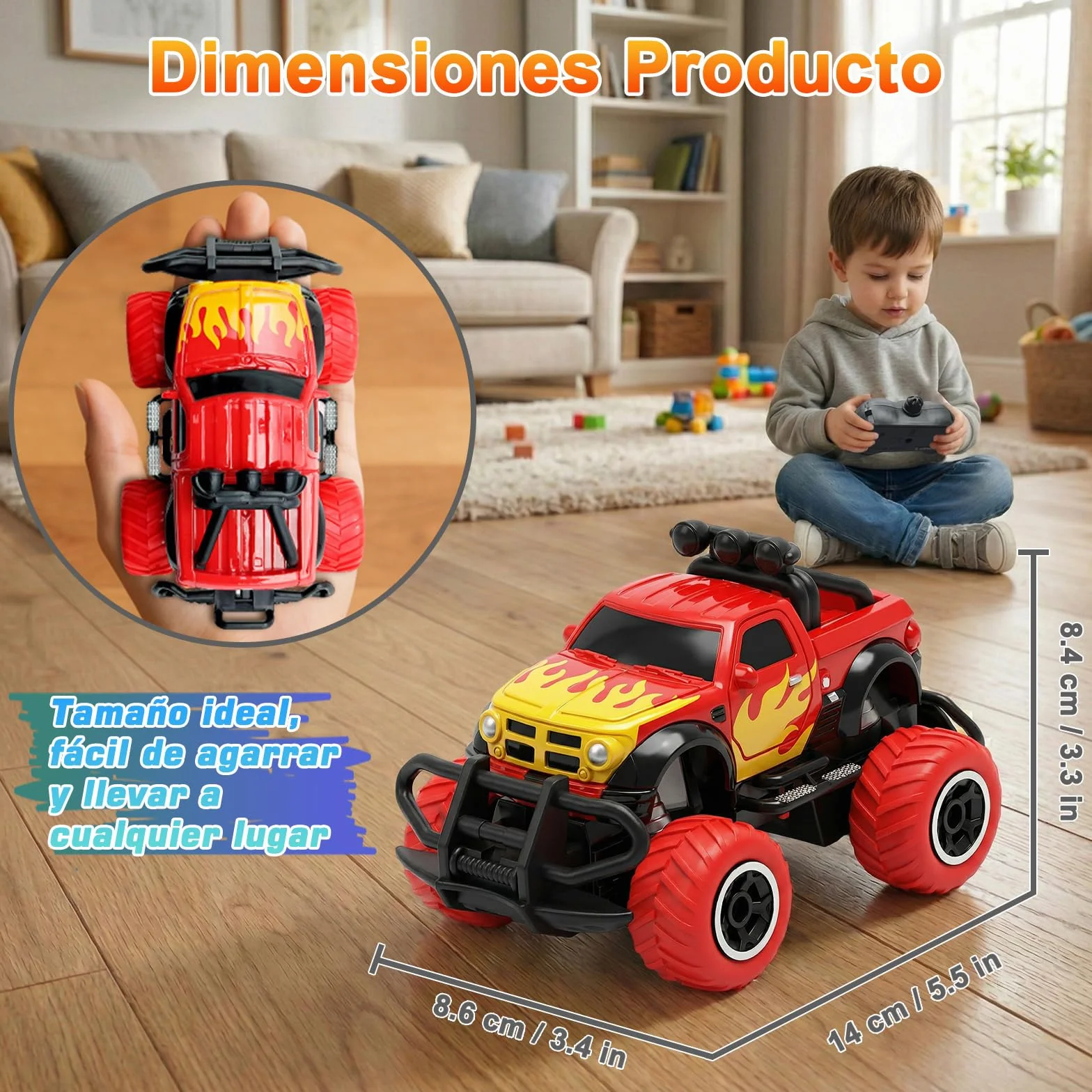 Pup Go Coche de Carreras Teledirigido 2.4Ghz para Niños 3 Años, Ideas, Rápido RC Coche de Juguete, Coche Radiocontrol Coche de Policía Niña,Coches Juegos Regalos Cumpleaños