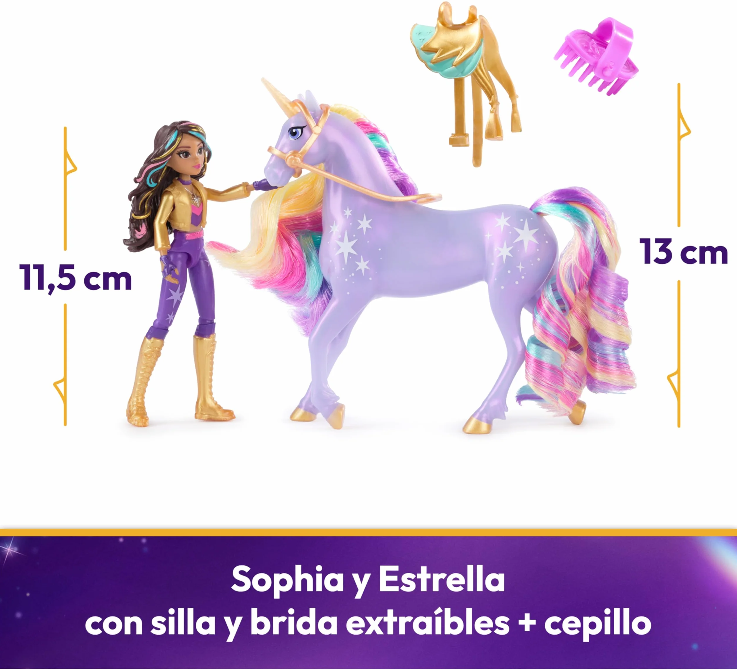 Academia Unicornio - Muñeca Sophia, Figura Wildstar 'estrella' Y Accesorios | Unicornio Juguete Con Accesorios | Juguetes Niña 4 Años O Más | Unicornios Para Niñas Con Detalles Auténticos