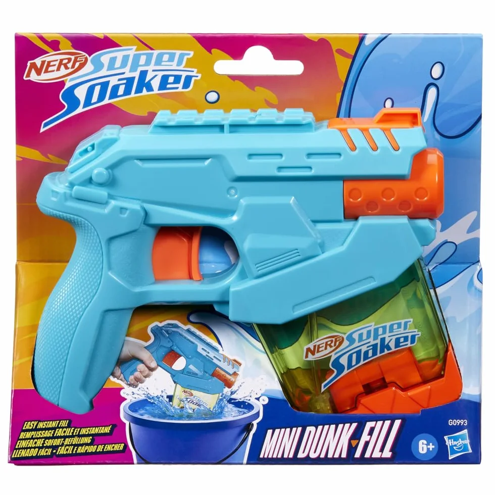 Hasbro Nerf Super Soaker Mini Dunk-Fill Lanzador de Agua Pequeño, Azul
