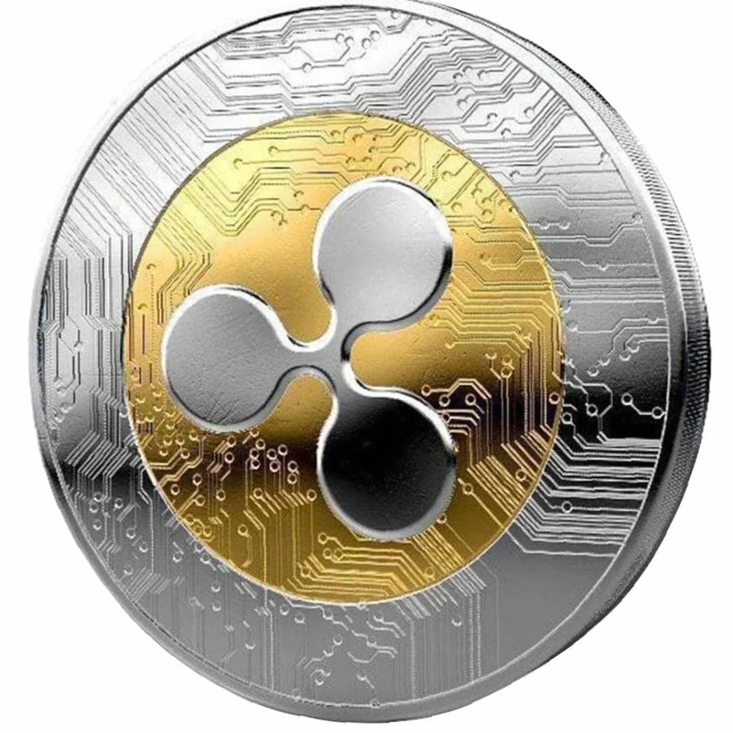 Ripple Commemorative Coin Copper Silver Art Art Gift Fishys Gift for Collector
