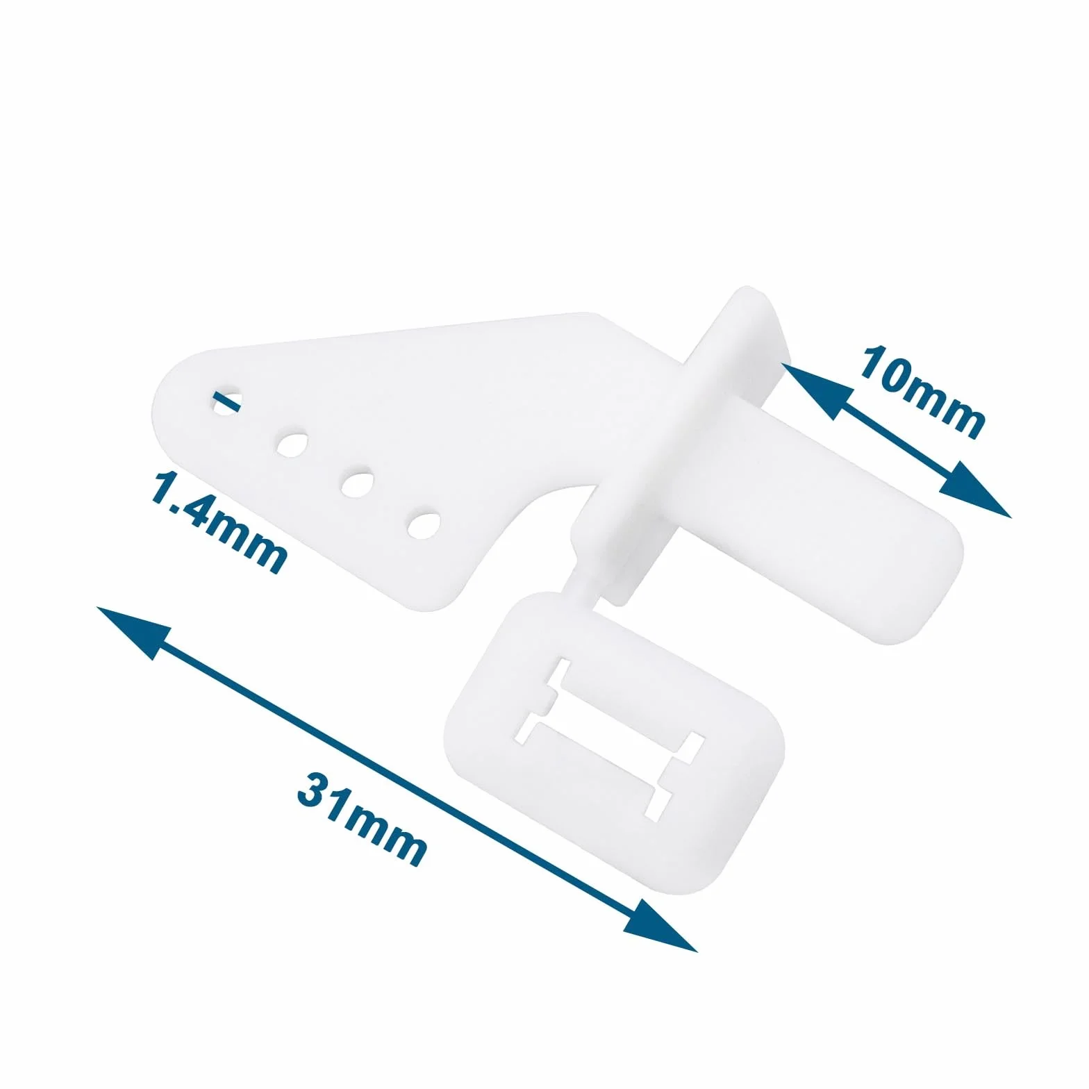 ECSiNG 20 Piezas Bocinas de Control de Nailon de 4 Orificios para Piezas de Aviones RC Control Remoto Espuma Avión Eléctrico Máquinas KT Accesorios de Repuesto