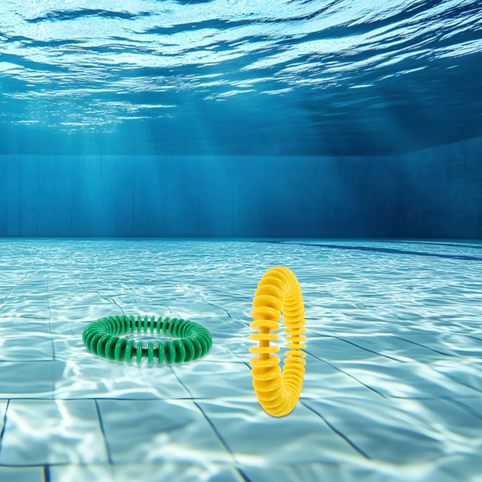FRCOLOR 4piezas Anillo de Entrenamiento de Buceo para Piscina Juguetes de Buceo Hunden Coloridos Juguetes de Piscina de Verano para Fiesta y Entrenamiento Subacuático