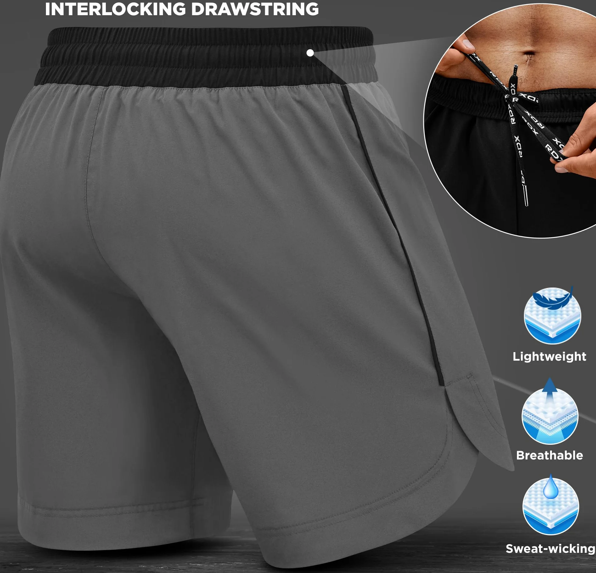 RDX Pantalones Cortos MMA para Entrenamiento Kickboxing Artes Marciales Grappling Sparring Boxeo BJJ Muay Thai