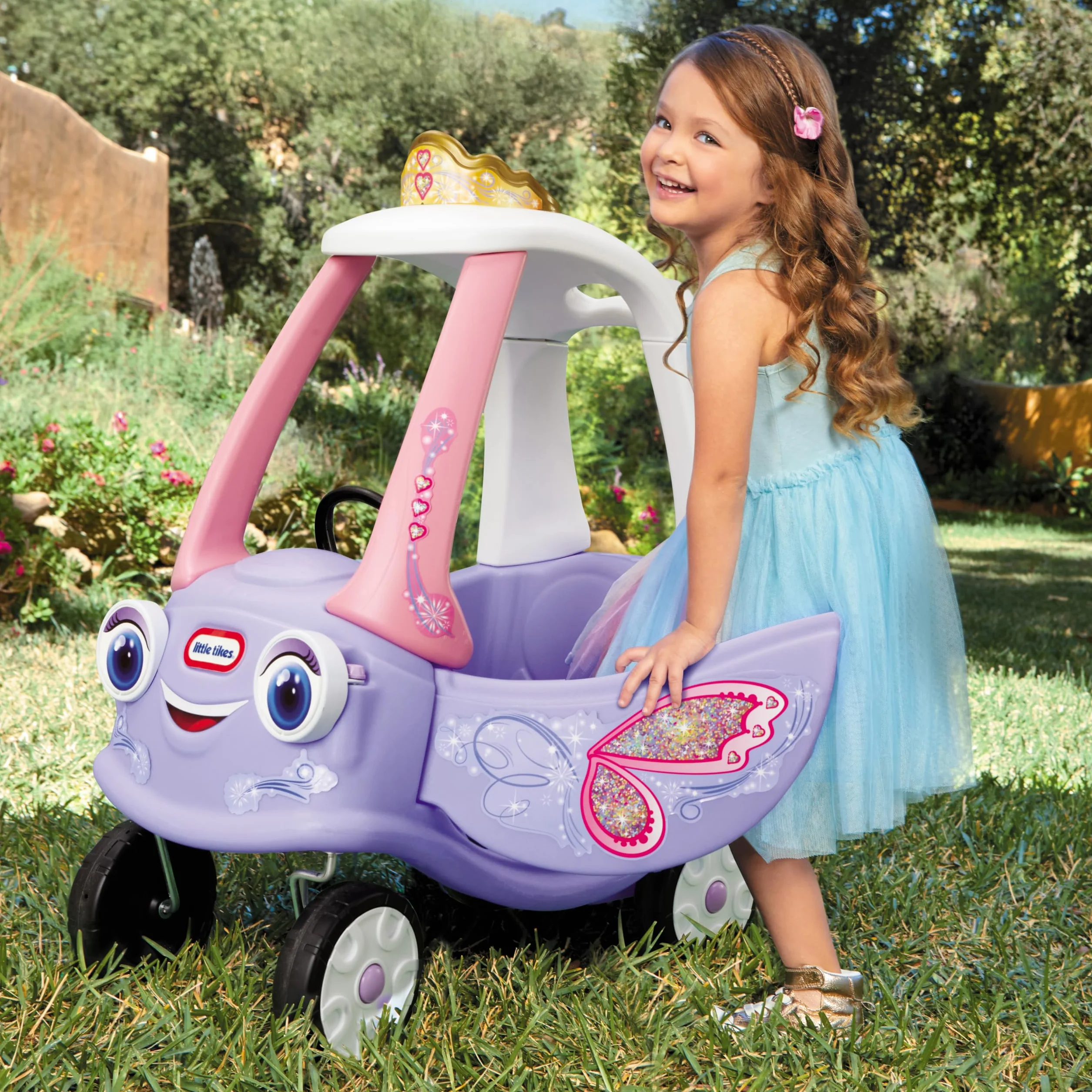 Cozy Coupe - Little Tikes - Fata - Macchinina per bambini - Porte, clacson e pianale da rimuovere - Dai 18 mesi