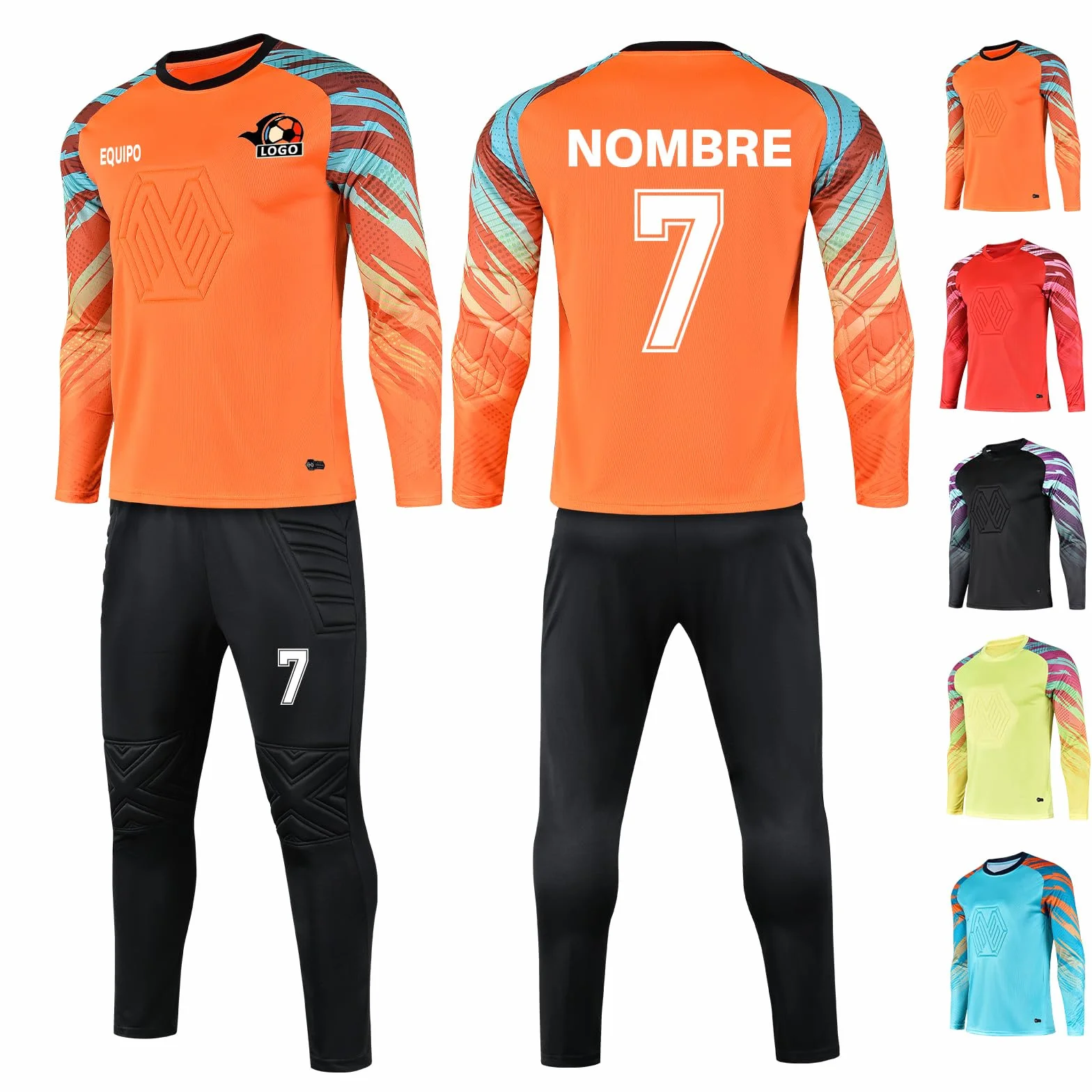 LAIFU Equipaciones de Portero Personalizado Niño Adulto Camiseta Fútbol Pantalón Corto
