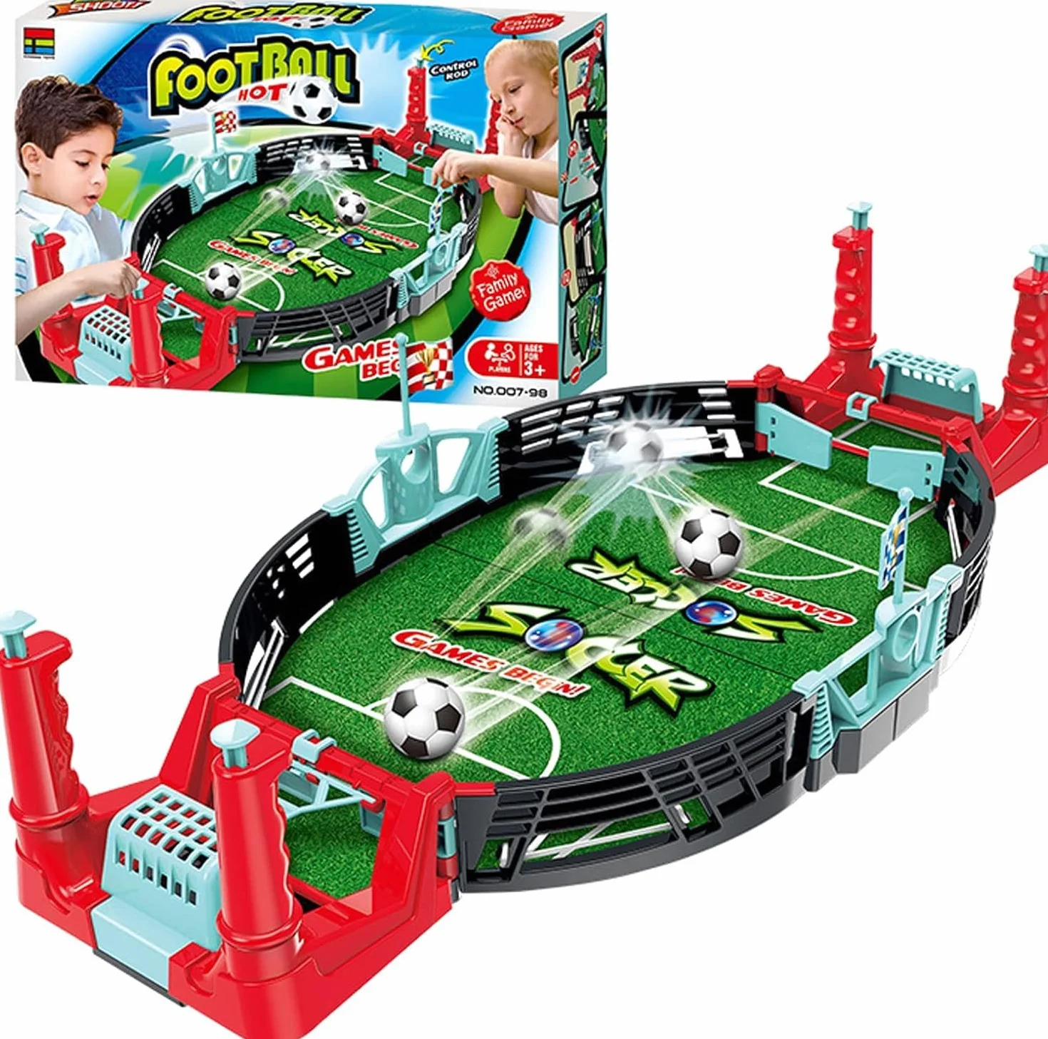 Set de Juego de Futbol de Mesa Infantil CHUNLINLAODA-Juego de fútbol Rompecabezas clásico Infantil Mini Juego de Juegos de fútbol para niños Apto para niños Mayores de 3 años