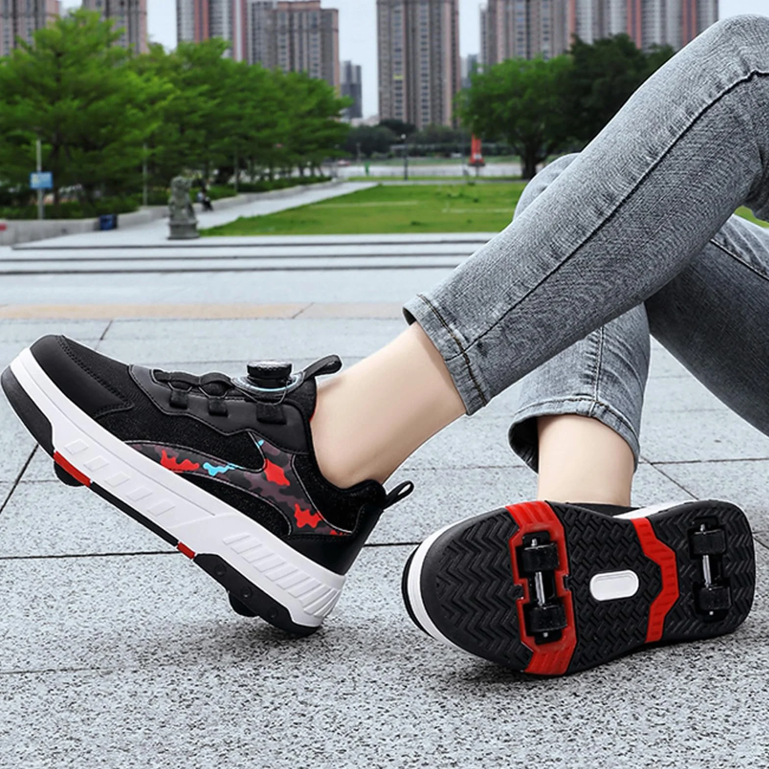 Zapatillas Deportivas con Ruedas para Niños 2 en 1 Retráctiles