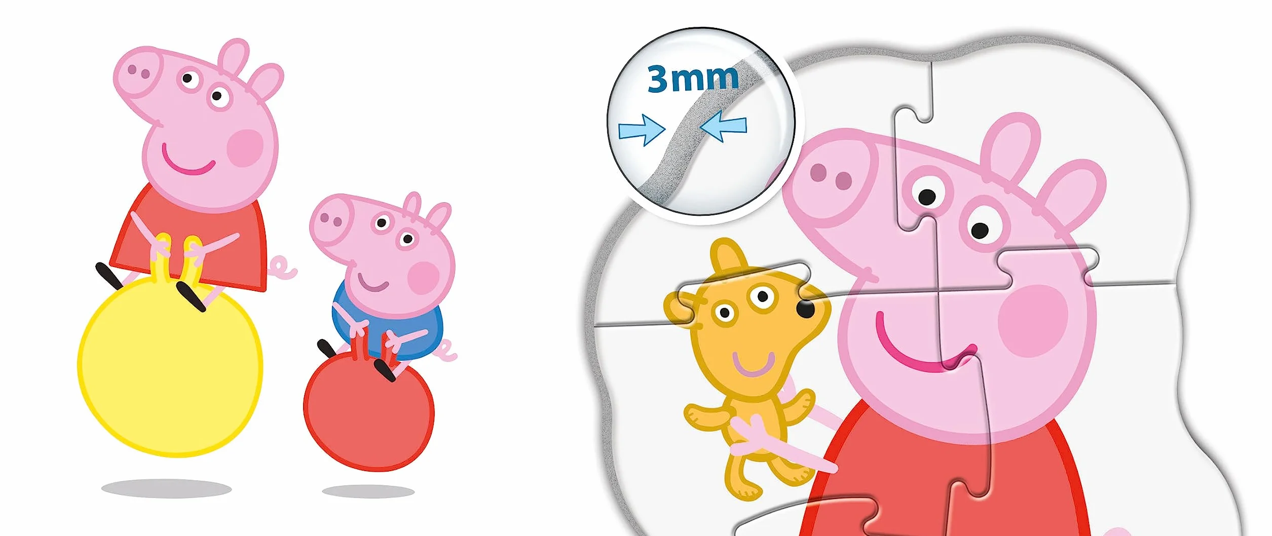 Clementoni- - My First Puzzles Set de 3-6-9-12 Piezas Peppa Pig- Progresivo (20829)
