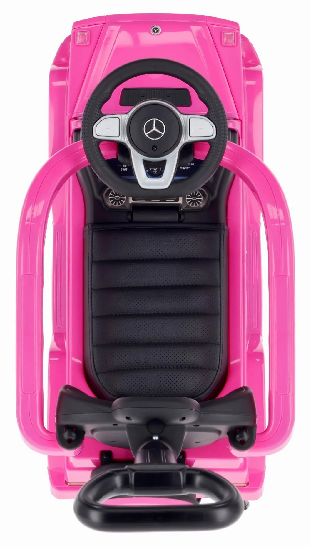 SUN BABY Mercedes-Benz G Correpasillos Andador Desde 12 Meses con Empujador para Niños, Ruedas de Goma TPE, Barra de Seguridad, Reposapiés Retráctiles, Volante con Sonidos - Rosa