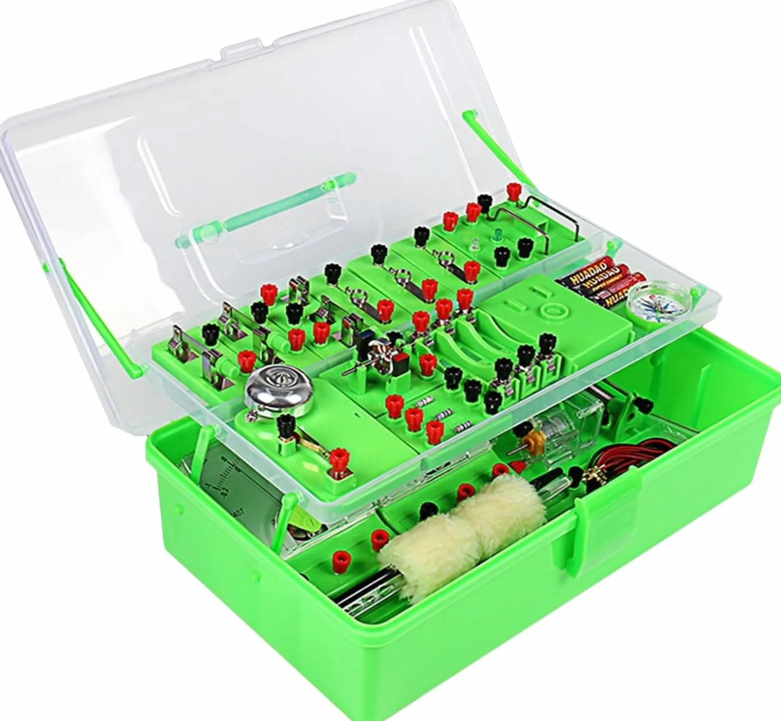 Conjunto De Aparatos De Laboratorio De Física General, Kit De Herramientas De Plástico Multifuncional Para Experimentos Científicos, Caja De Equipos Integrales Para La Exploración Y Enseñanza De Prin