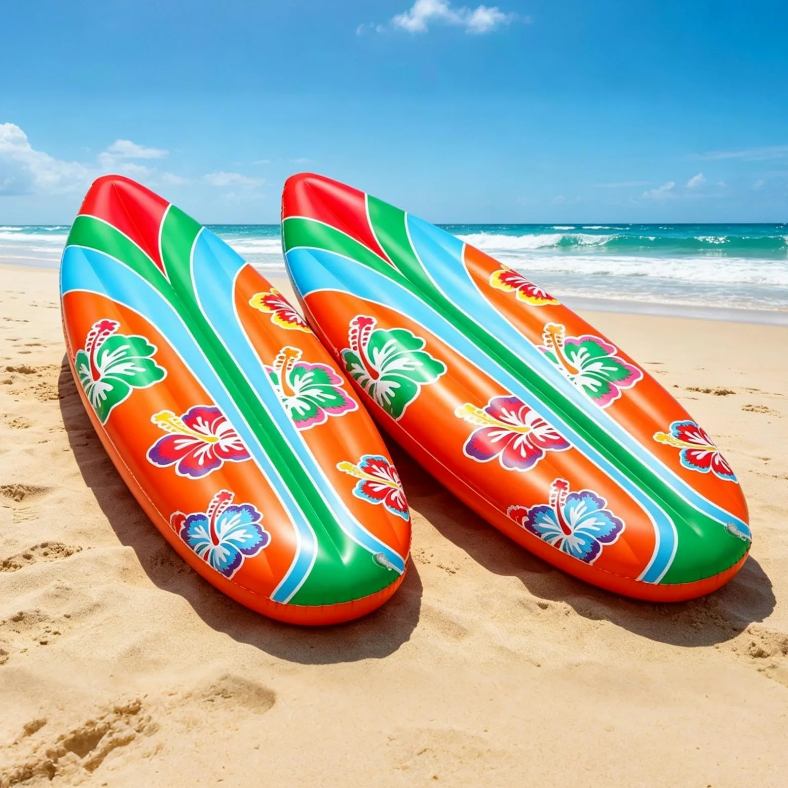 Tabla De Surf Hinchable Juguete Acuático Portátil, Set De 2 Piezas | Tabla Surf Para Niños para Playa de Verano, Piscina al Aire Libre, Decoración para , Patio y Juegos