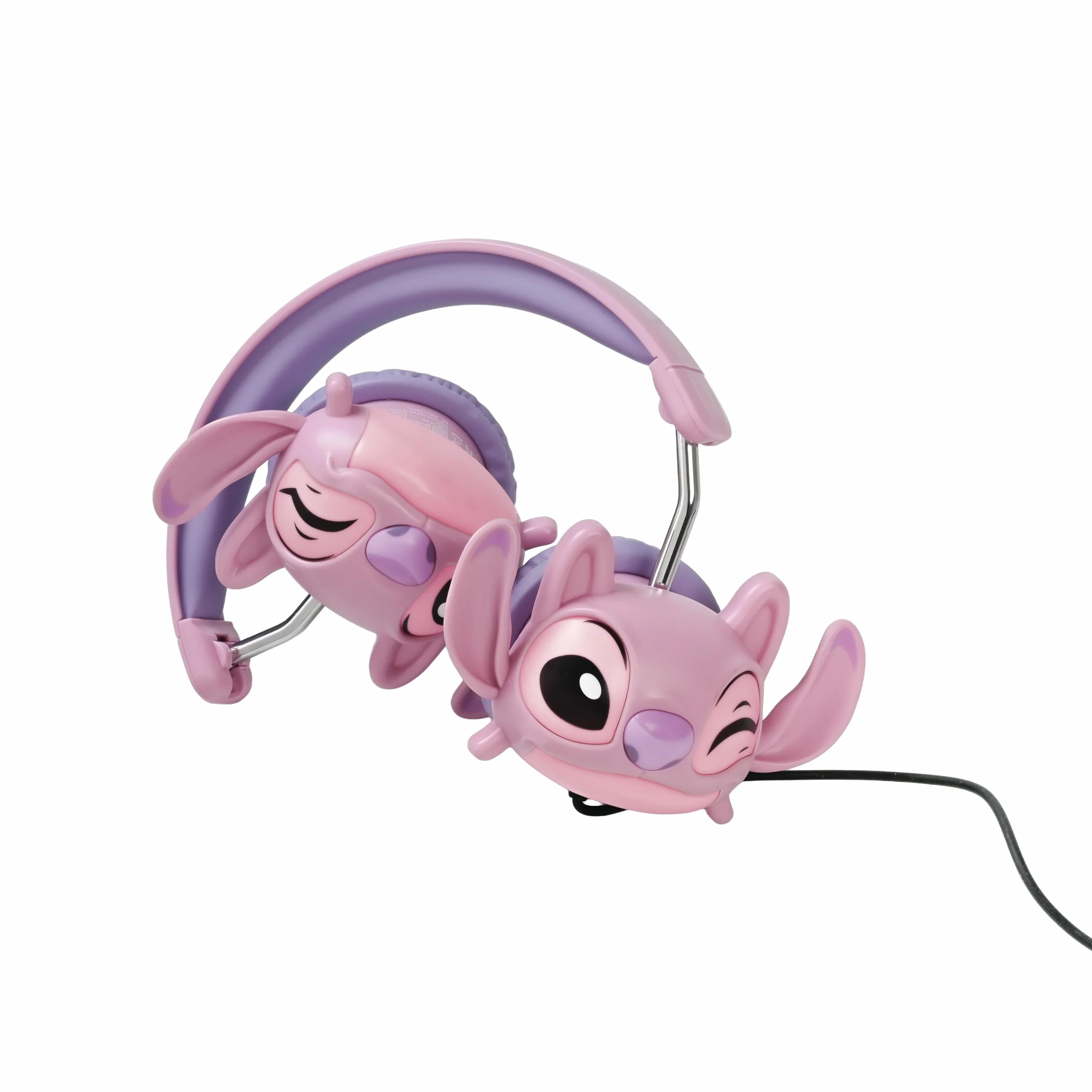LEXIBOOK, Disney Stitch, Auriculares estéreo con Cable Stitch 3D, Plegables, Potencia de Sonido Limitada, HP015D