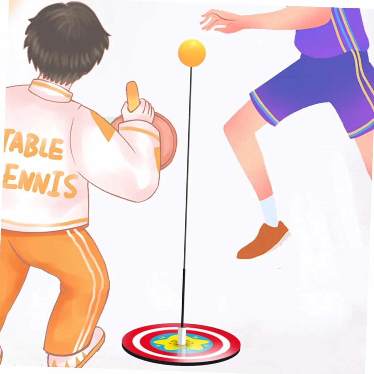 Entrenador de tenis de mesa flexible con ventosa para un jugador