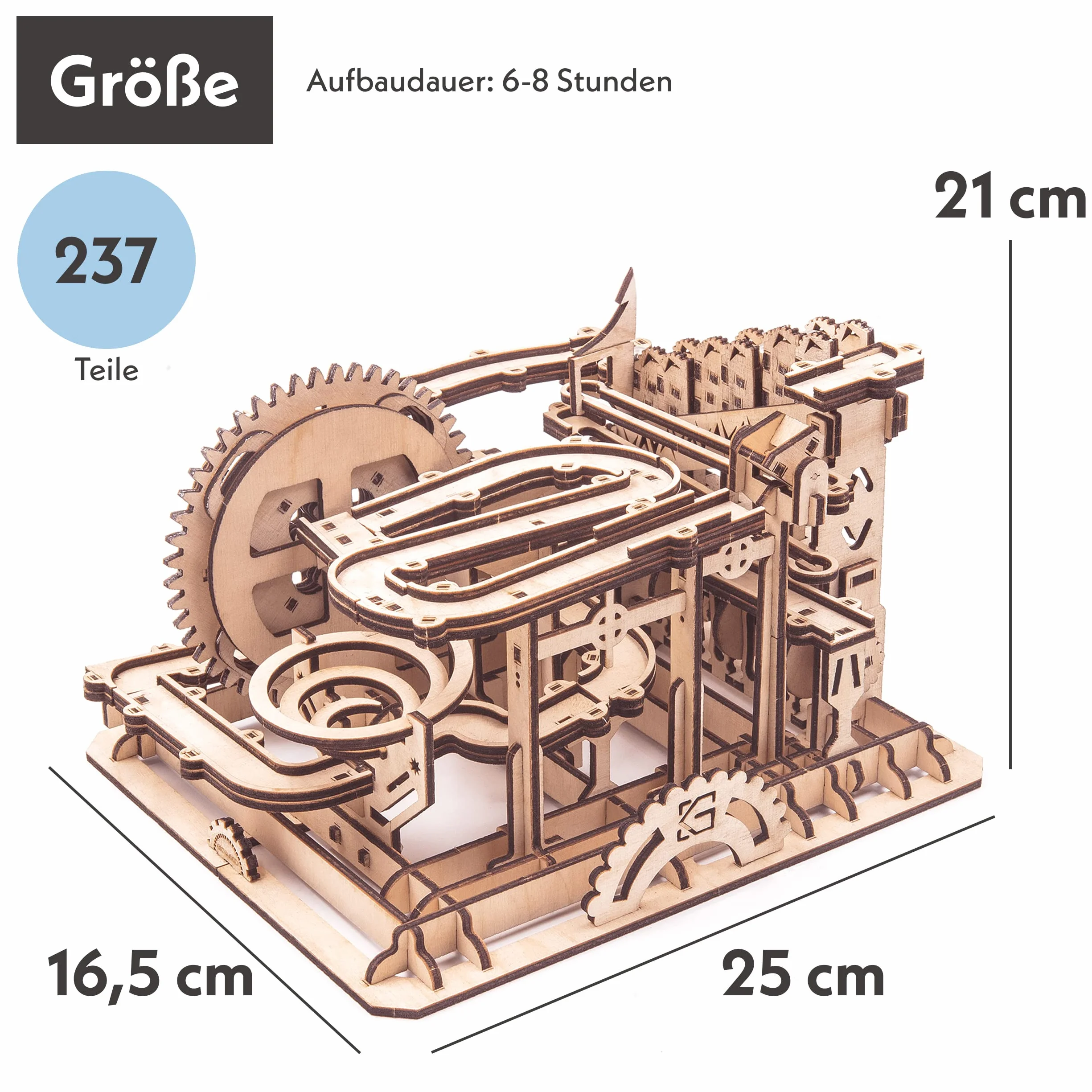 Pista de Canicas de Madera Charlie - Construcción de Modelo - Rompecabezas 3D de Madera - Juegos Intelectuales de Smart Games - Pista de Bolas para Adultos