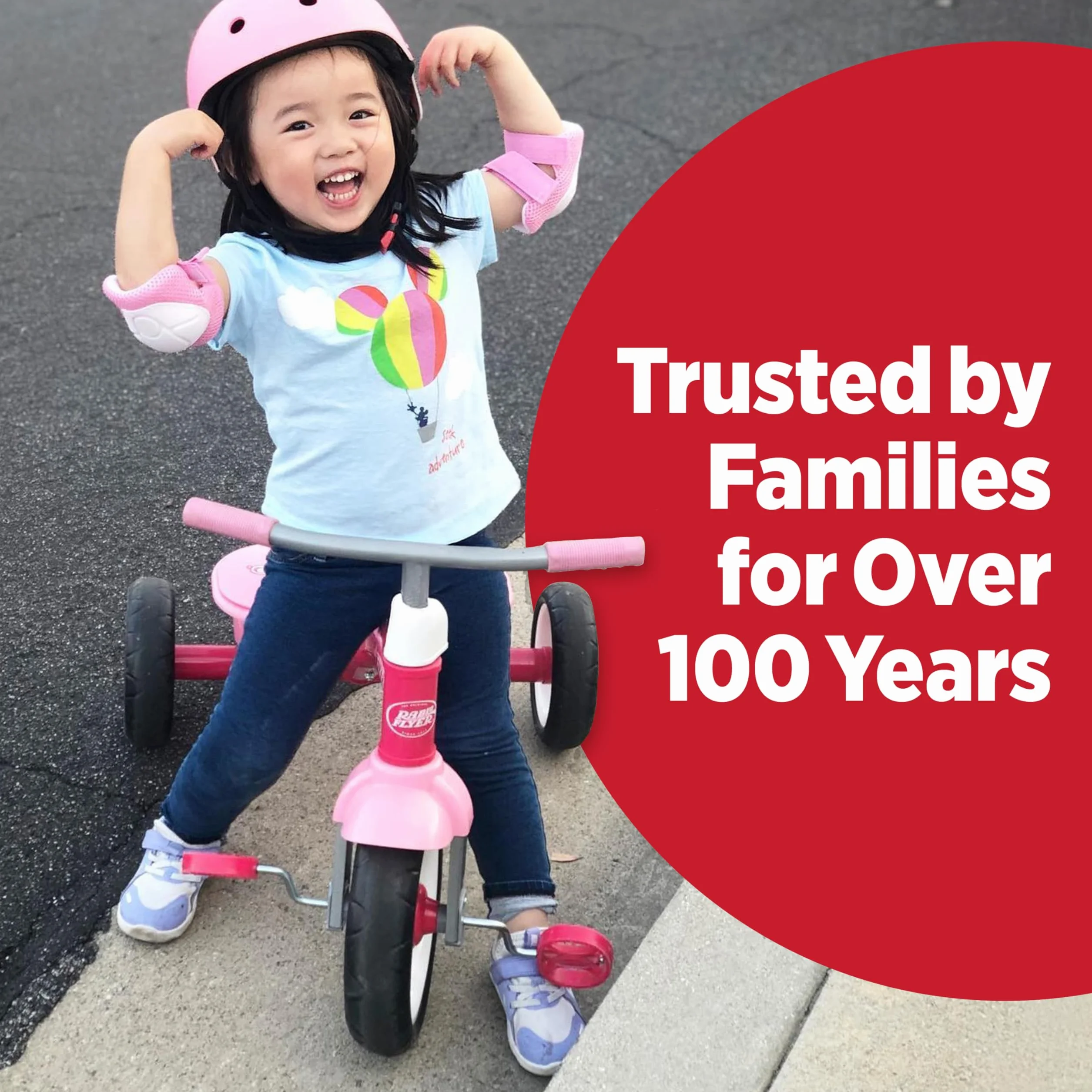 Radio Flyer Triciclo Rosa, Triciclo para niños pequeños al Aire Libre, de 2 ½ a 5 años (Exclusivo de Amazon)