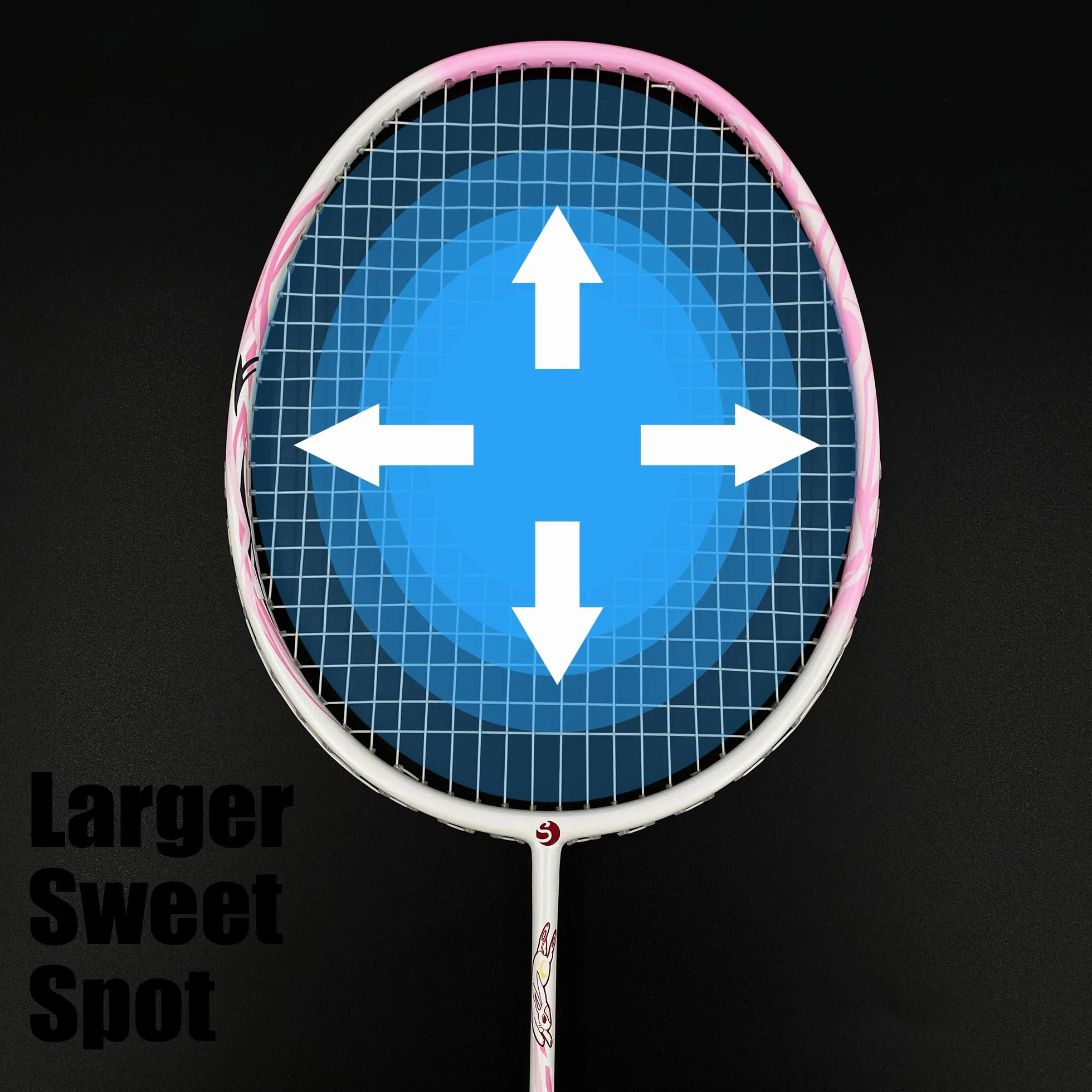 Senston Raqueta de bádminton Ligera 100% Carbono con Agarre y Bolsa