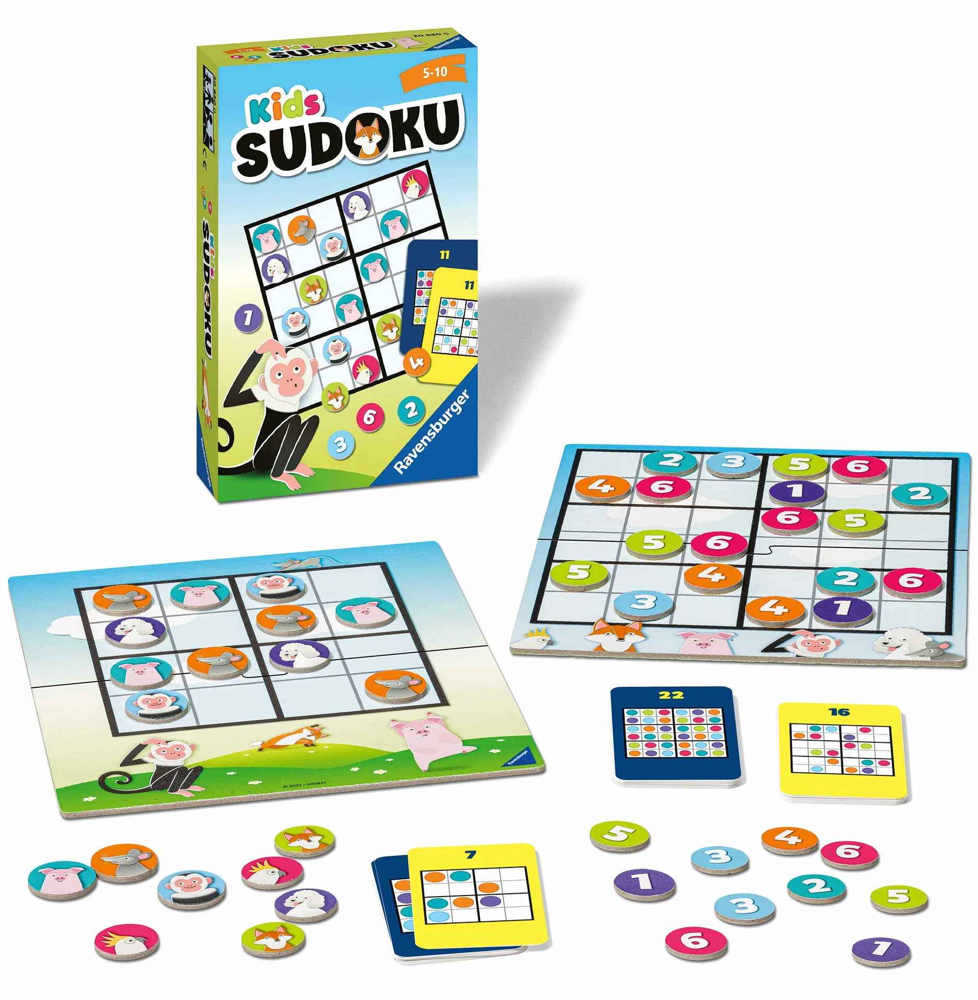 Ravensburger Kids Sudoku Formato Compacto 2-4 Jugadores Edad 5+