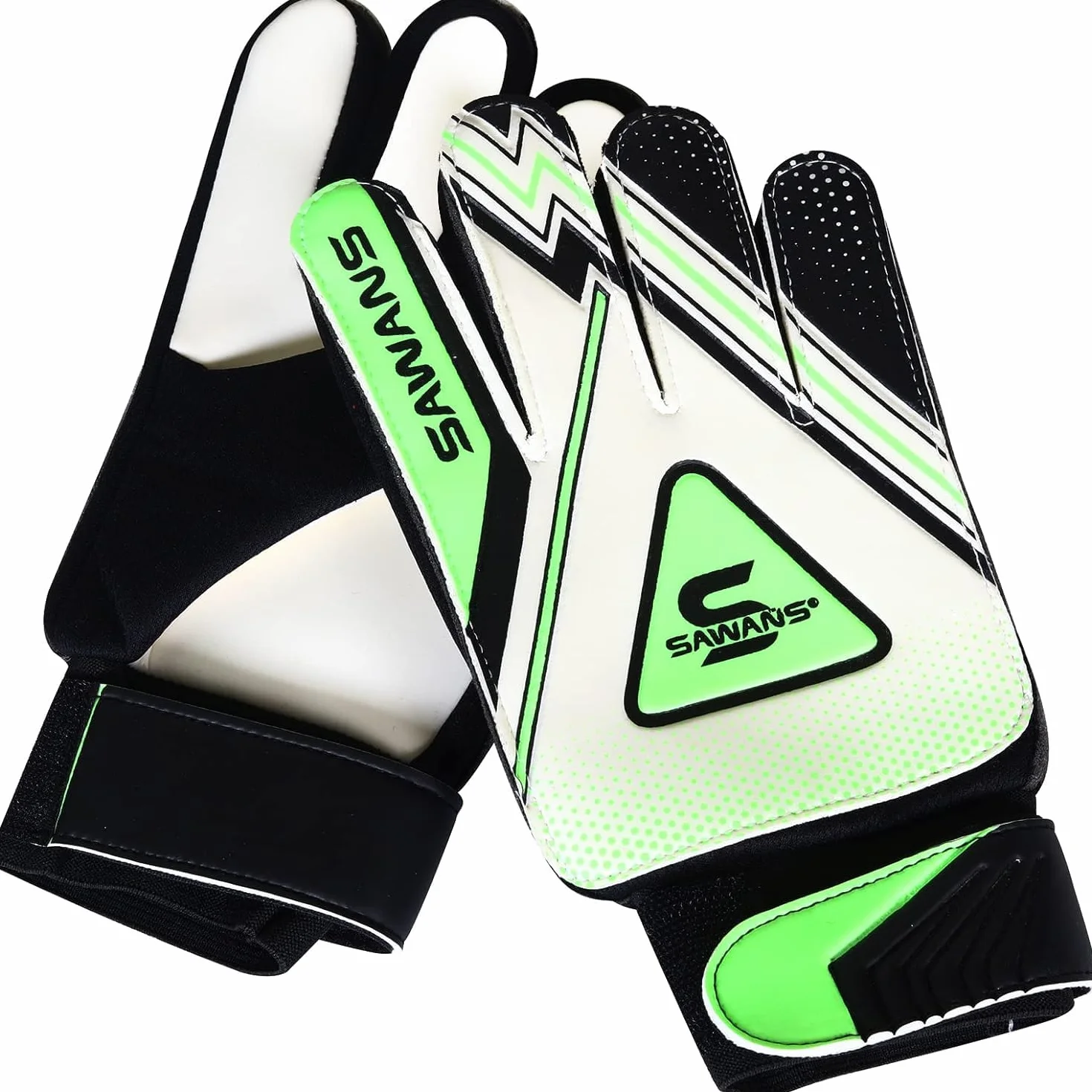 SAWANS Guantes de Portero Fútbol para Niños Jóvenes Adultos Protección Soporte Dedos Muñeca
