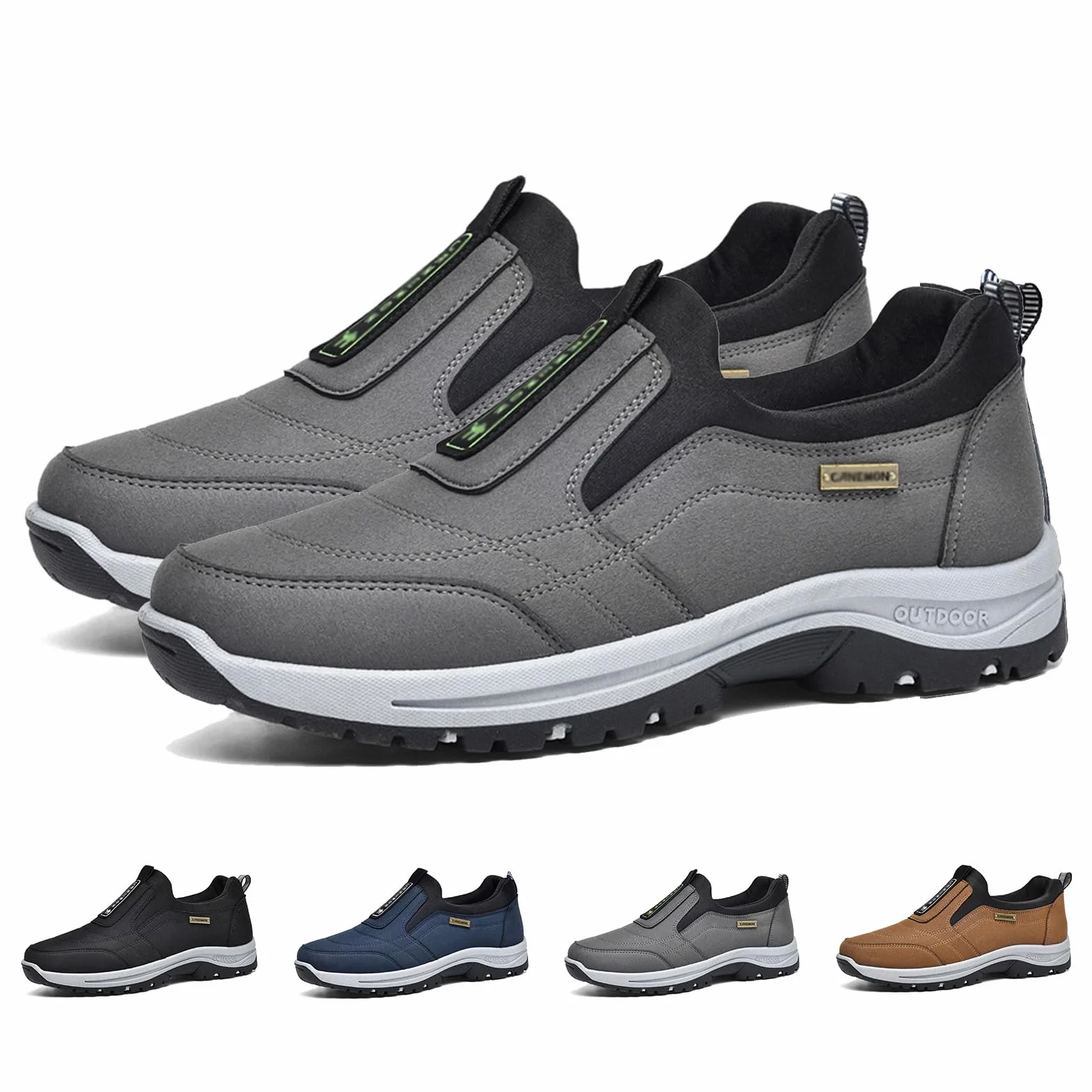 Waterproof Zapatillas de Senderismo Trekking para Hombre Antideslizantes Ortopédicos Gris 42EU