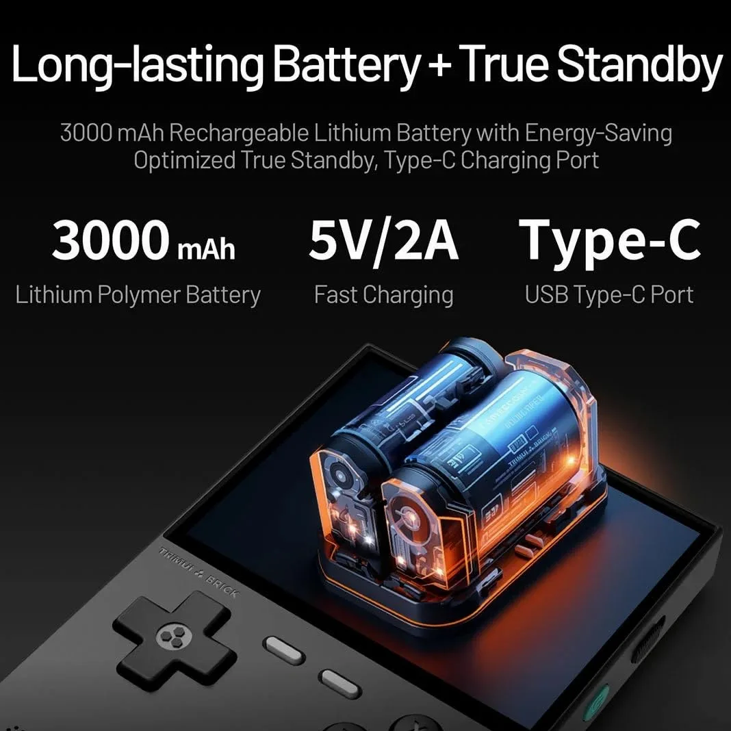 TRIMUI BRICK - Consola de juegos retro integrada en tarjeta TF de 128 G, pantalla IPS 3.2, sistema Linux, emulador portátil de videojuegos, juegos de arcade, para adultos y niños, regalos