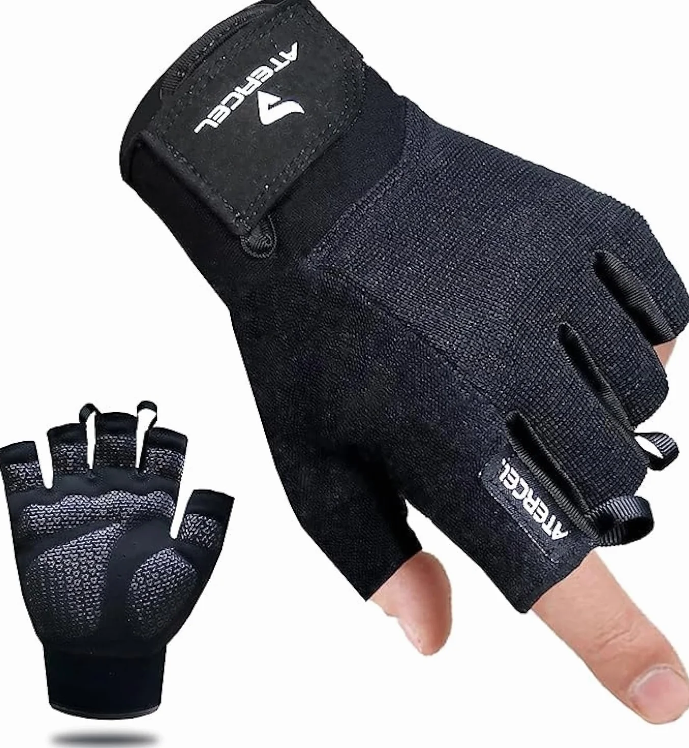 Guantes Gimnasio ATERCEL para Levantamiento de Pesas, Transpirables y Ajustados