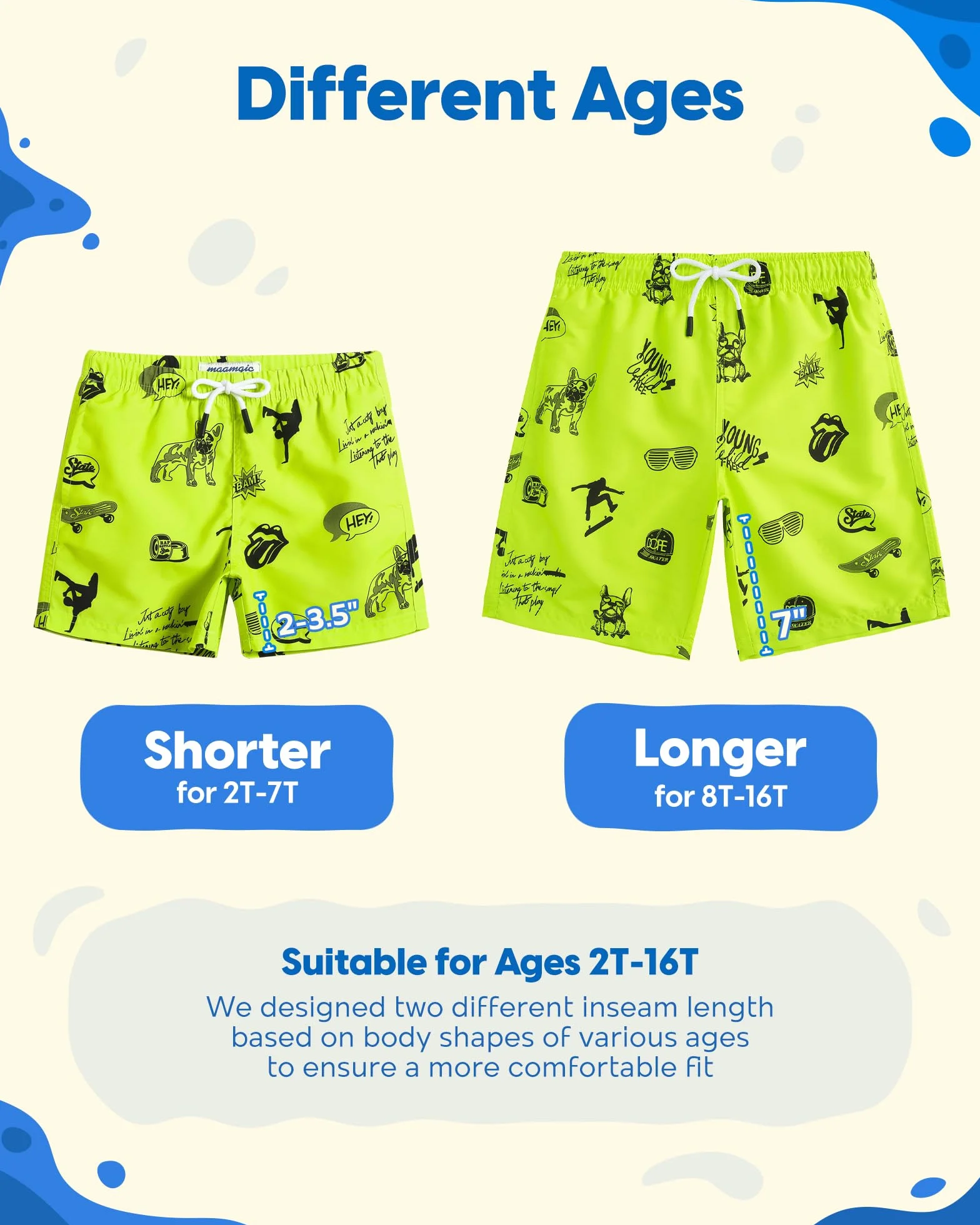 Bañador Niño Ropa de Baño Secado rápido Malla Short Natación Estampado
