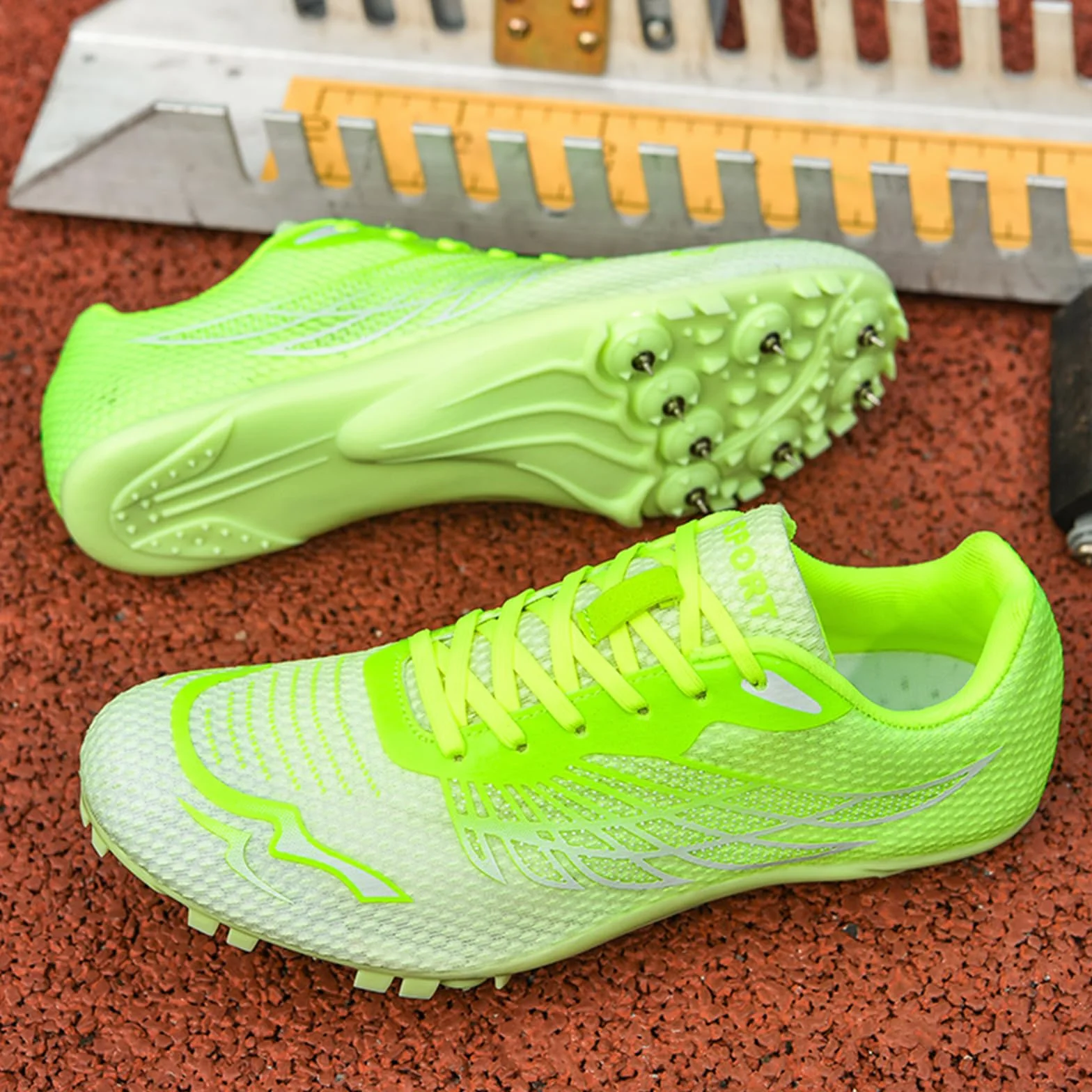 Zapatillas con Clavos Atletismo Salto Velocidad para Hombres Mujeres Niños