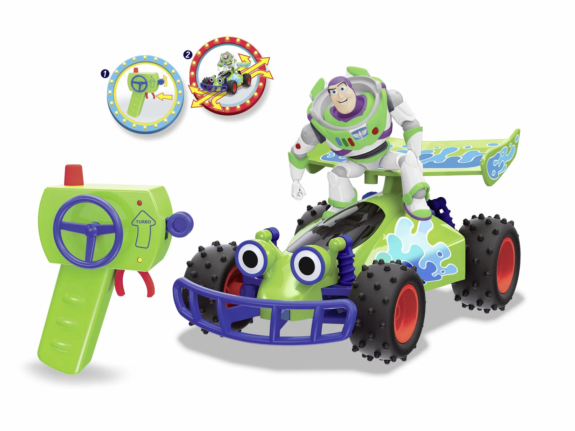 Dickie Toys RC Toy Story - Buggy con Buzz 1:24 Figura