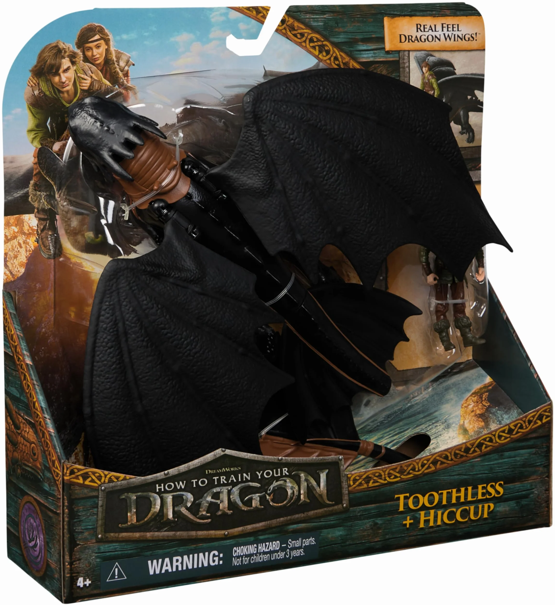 Dreamworks Dragons Pack Figura Dragón y Vikingo Desdentao y Hipo Cómo Entrenar a Tu Dragón Figuras de Acción Articuladas Juguetes Niños 4 Años +