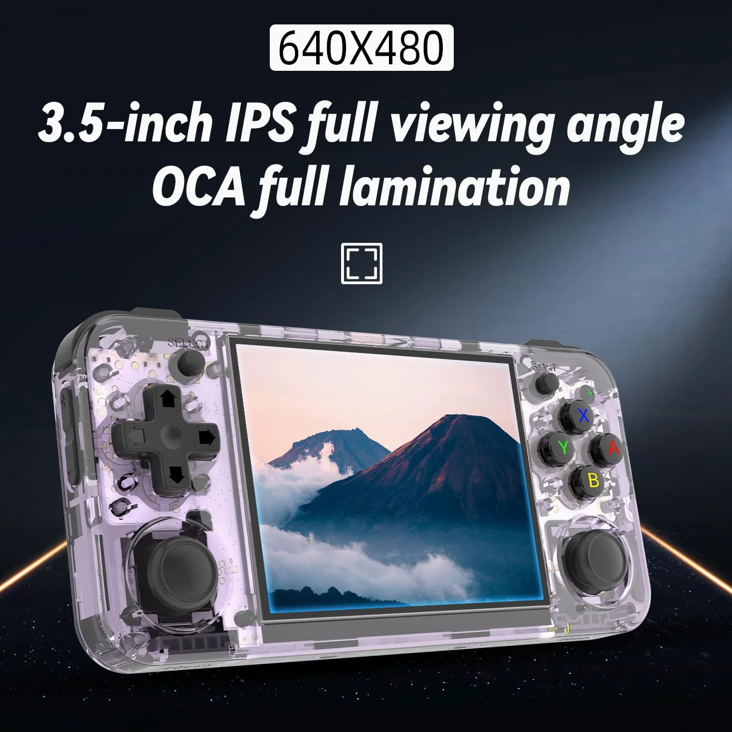 RG35XX H - Consola de Juegos Retro, Pantalla IPS de 3.5 Pulgadas incorporada, Tarjeta TF de 64 GB, con batería de 3300 mAh, Consolas de Juegos, Compatible con HD y Salida de TV, Consola de Juegos