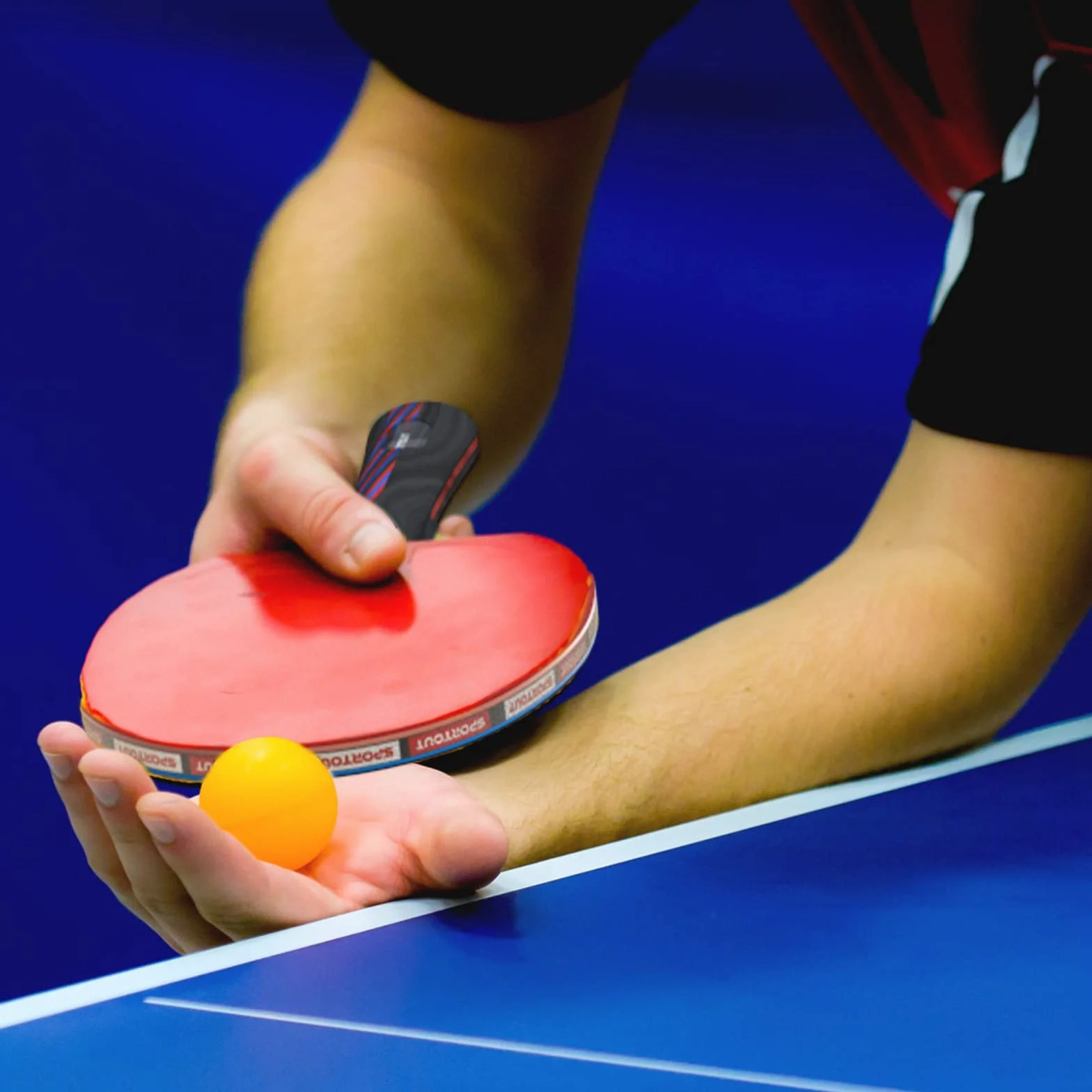 Easy-Room Juego de Raquetas de Tenis de Mesa, 2 Raquetas + 3 Pelotas, con Estuche de Transporte