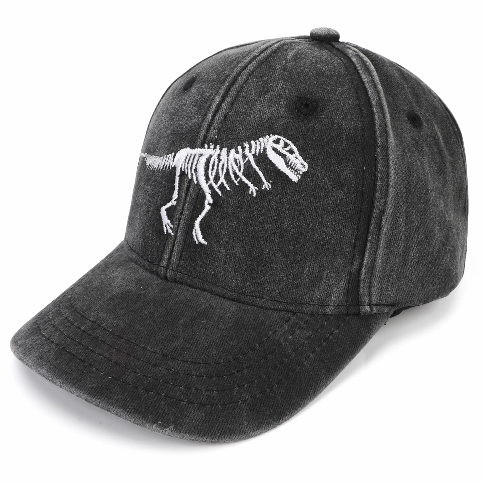 Gorra de Béisbol para Niños con Protección UV y Patrón de Dinosaurio Ajustable