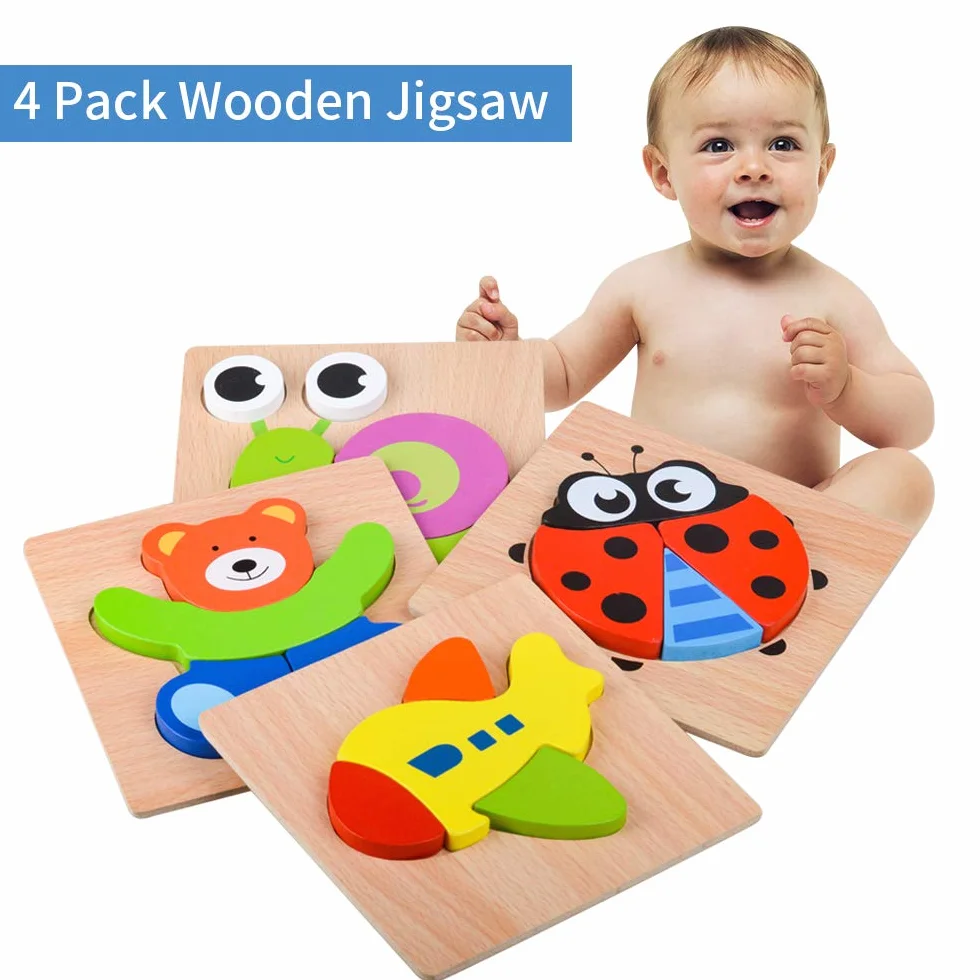 Yita Rompecabezas De Madera para Niños De 1 2 3 Años, Juguetes Montessori para Niños Pequeños, Niñas De 1 a 3 Años, Juguetes Educativos Preescolares para 12-36 Meses Regalo De Cumpleaños para Bebés