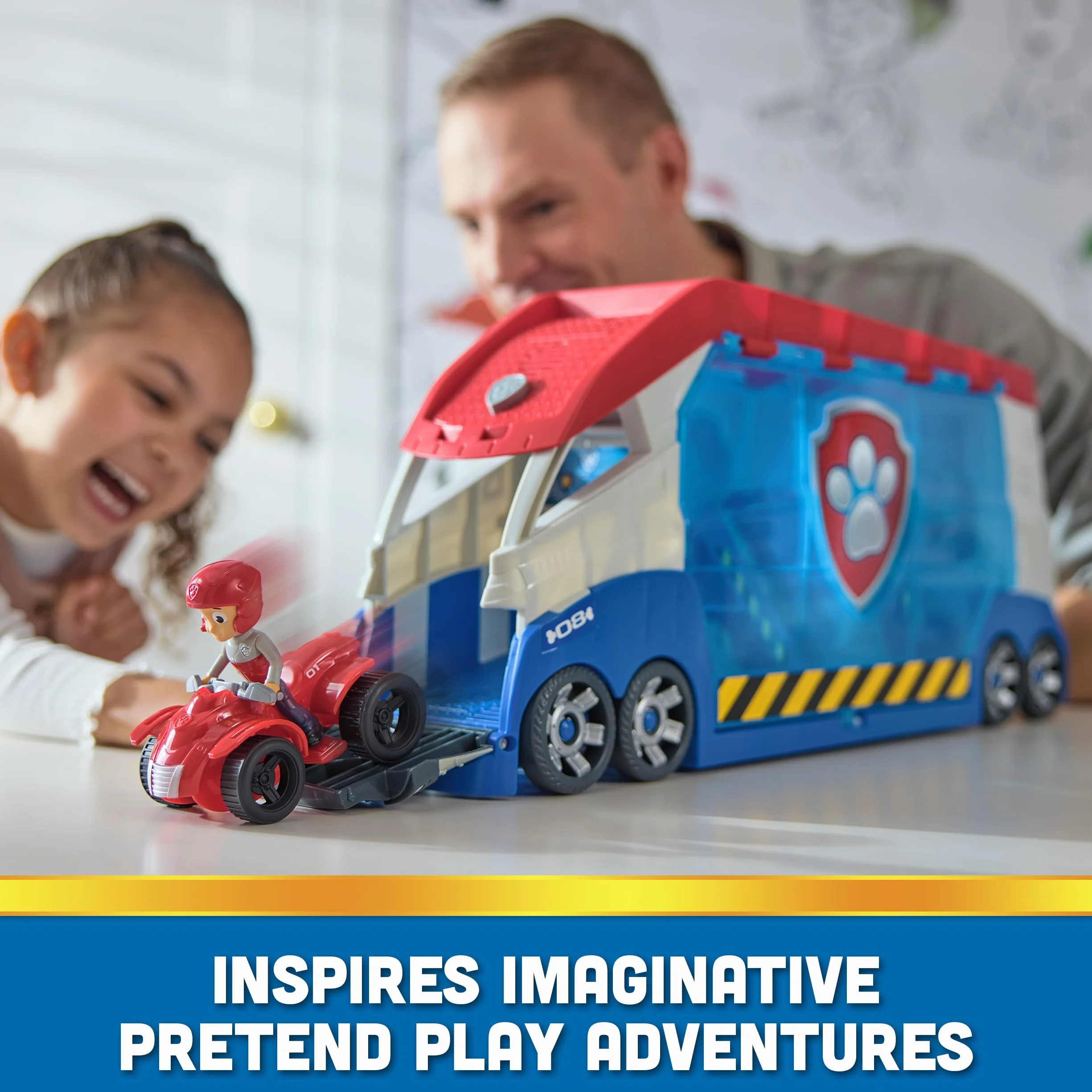 Paw Patrol Patrulla Canina Pack Coche Patroller Transformable con Figura Ryder y Coche Todoterreno Juguetes para Niños 3 años +