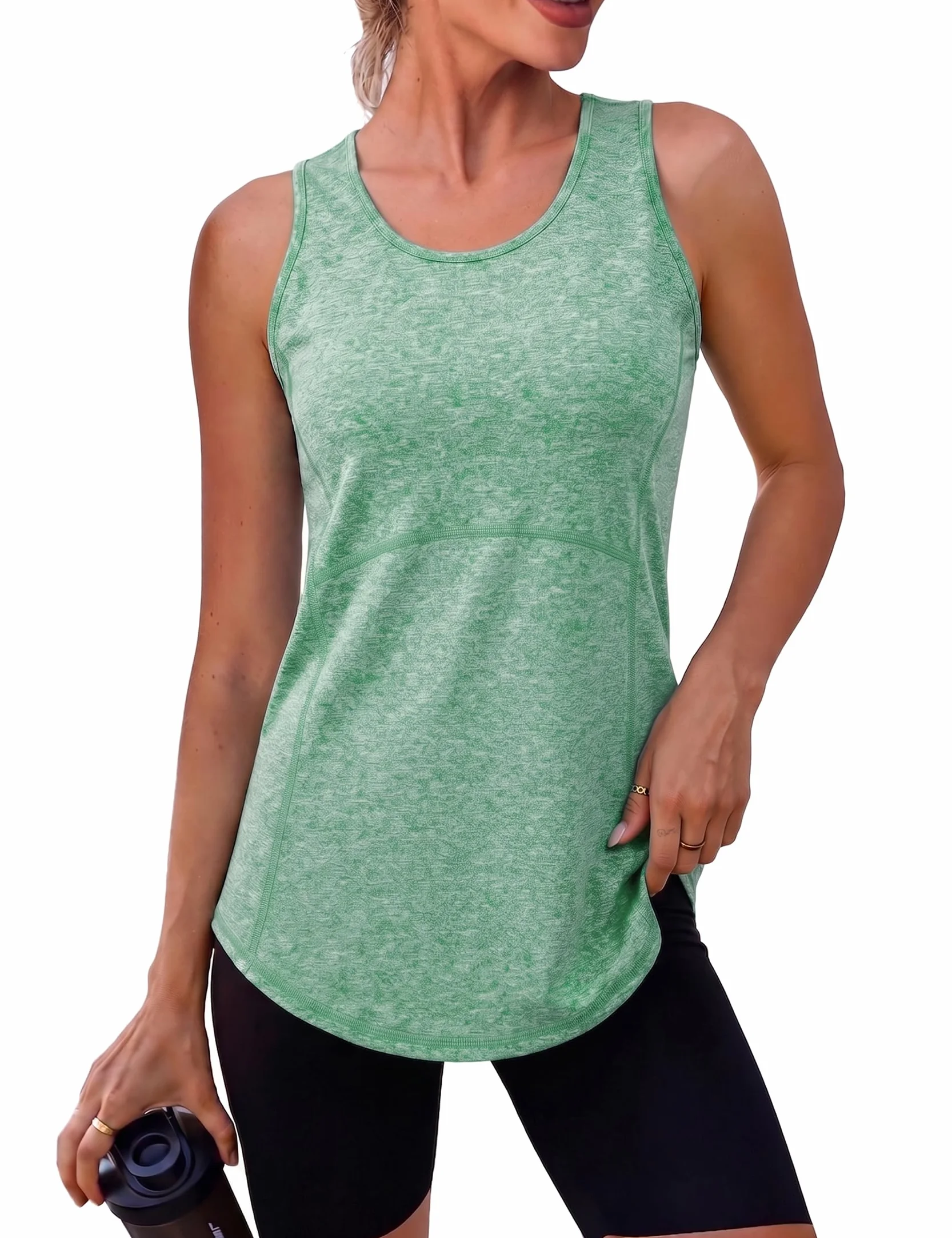 Terecey Camiseta de Tirantes Mujer Fitness Talla Grande Malla Trasera sin Mangas Entrenamiento Correr