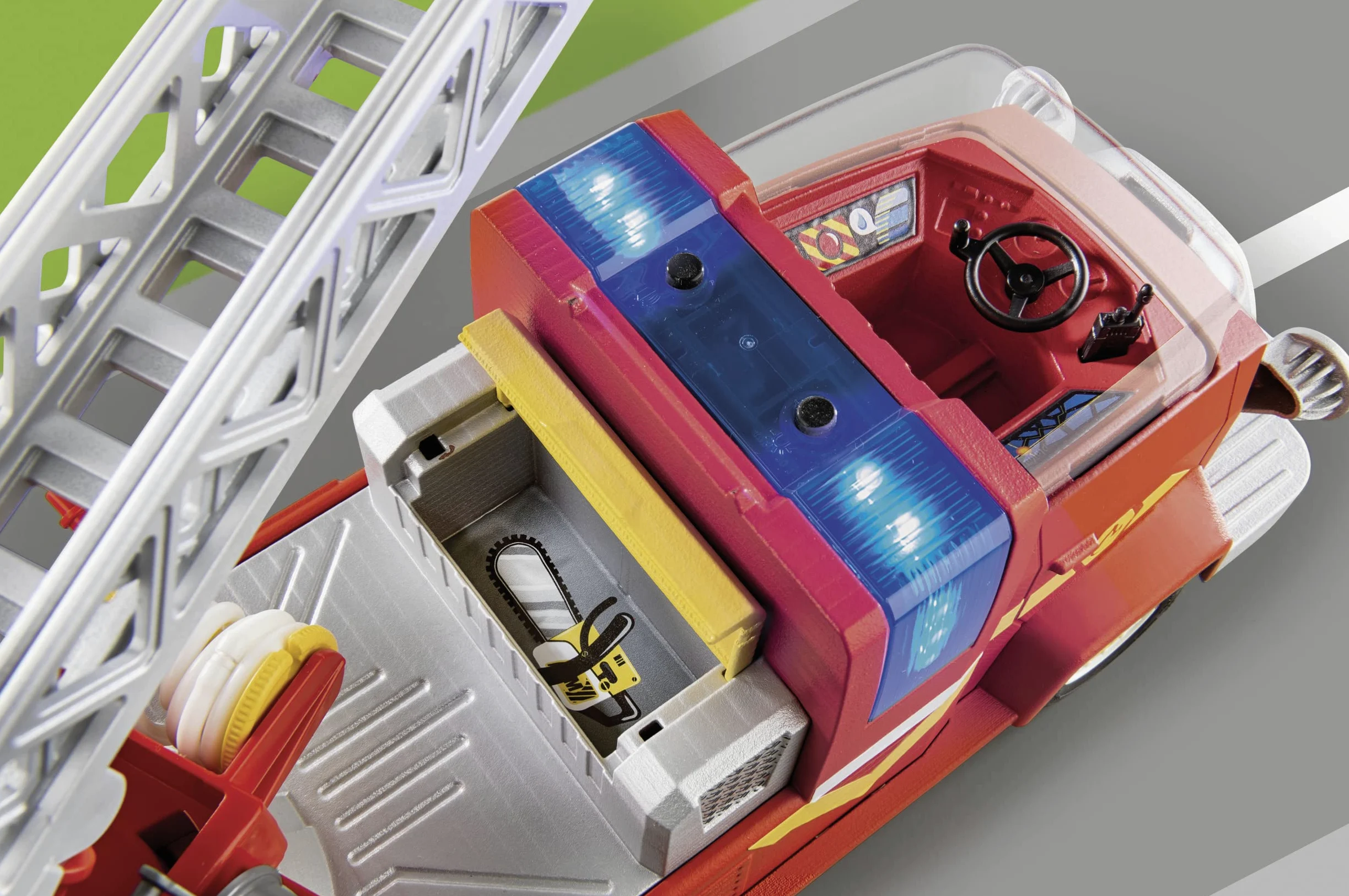 PLAYMOBIL Duck ON Call 70911 Camión de Bomberos con miniavión, con luz y Sonido, Juguete para niños a Partir de 3 años