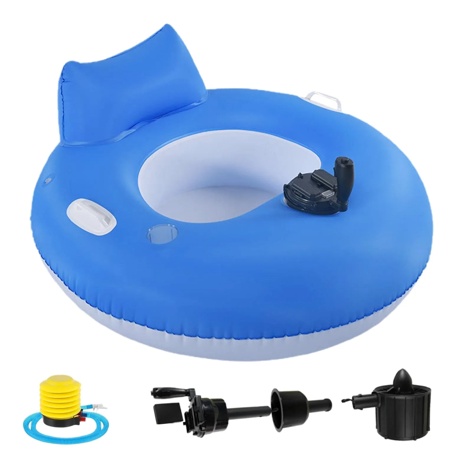 Flotador Motorizado Para Piscina - Sillón De Agua Con Hélice Eléctrica, Tumbona De Natación Para Adultos De Alta Resistencia, Motor Con Batería + Joystick Integrado, Carcasa De PVC Laminado De Alta Fl